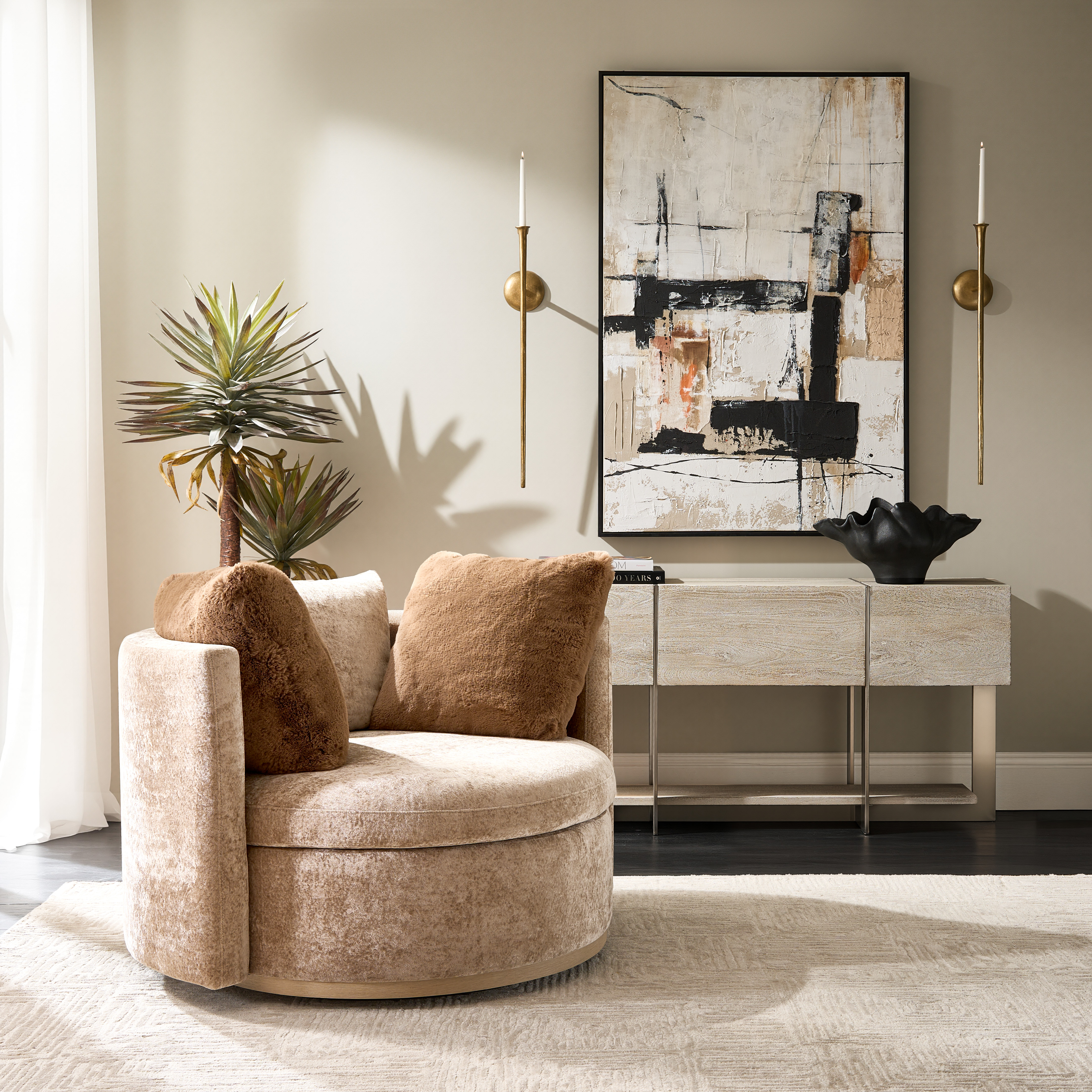 Stria Swivel Accent Chair