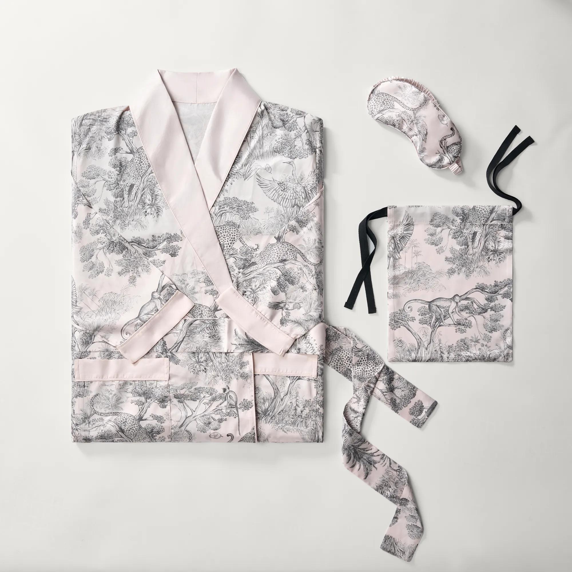 grade-robeページ Jungle Toile Robe Set - Pale Pink