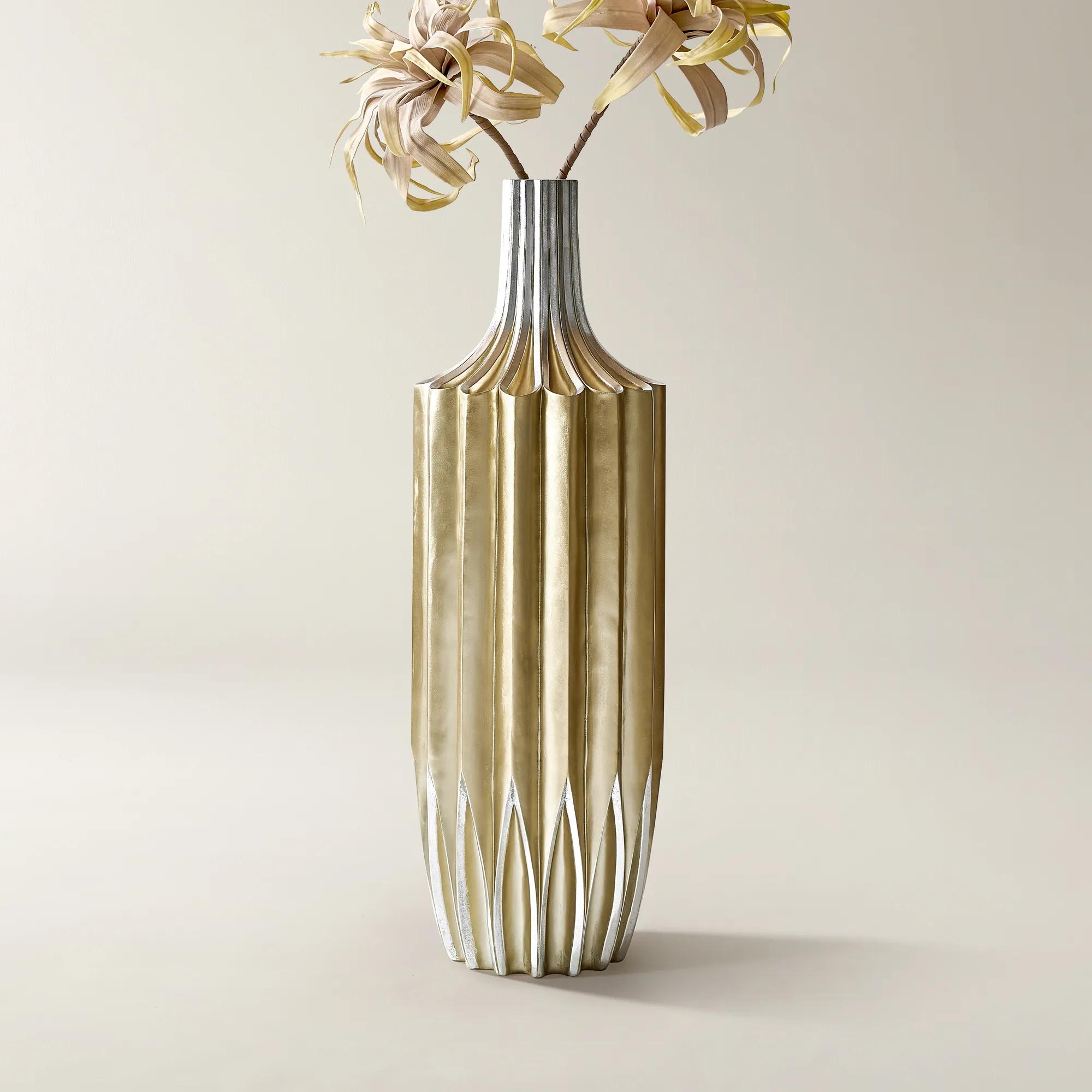 Savannah Gold Resin Floor Vase 48.75"