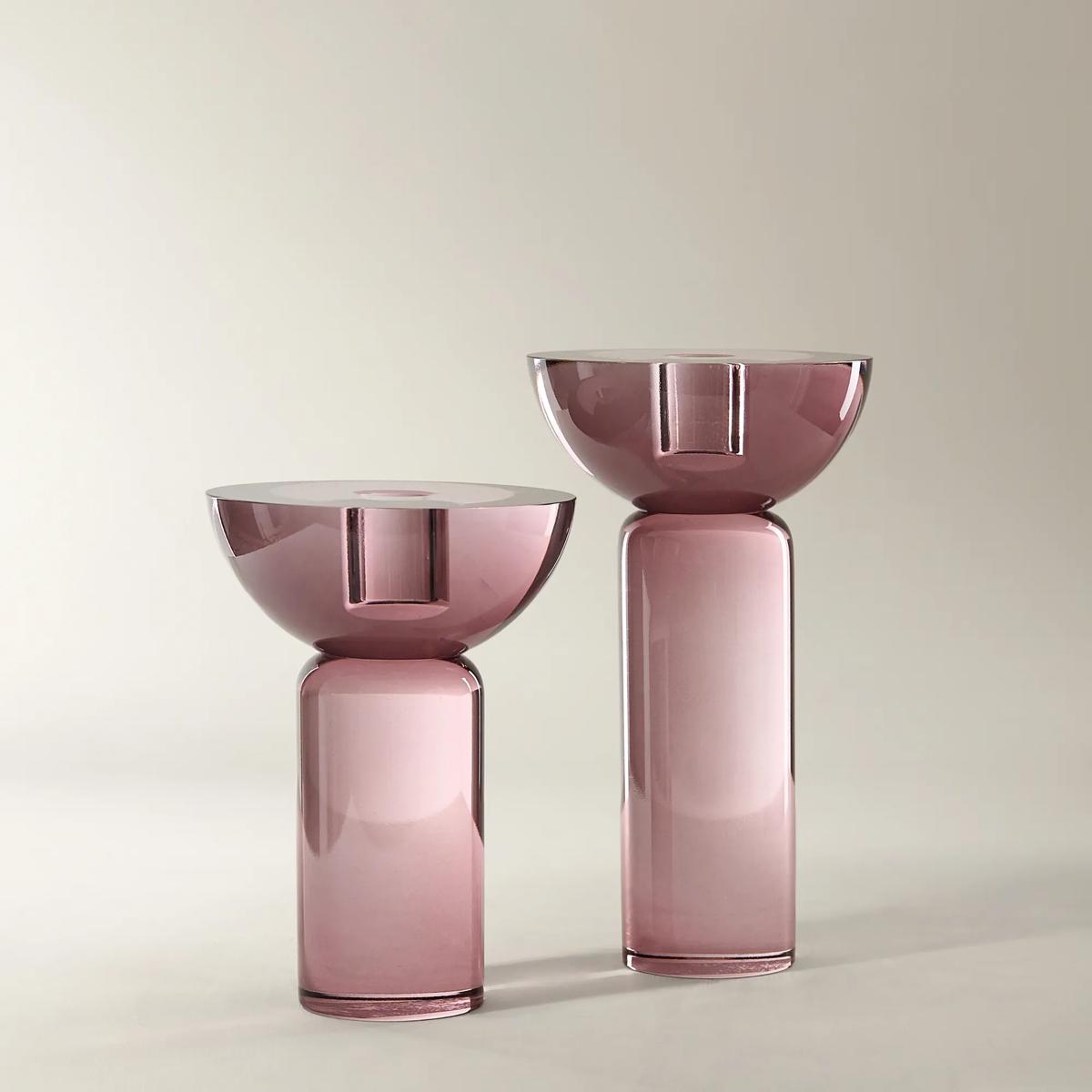 Rose' Crystal Taper Holder