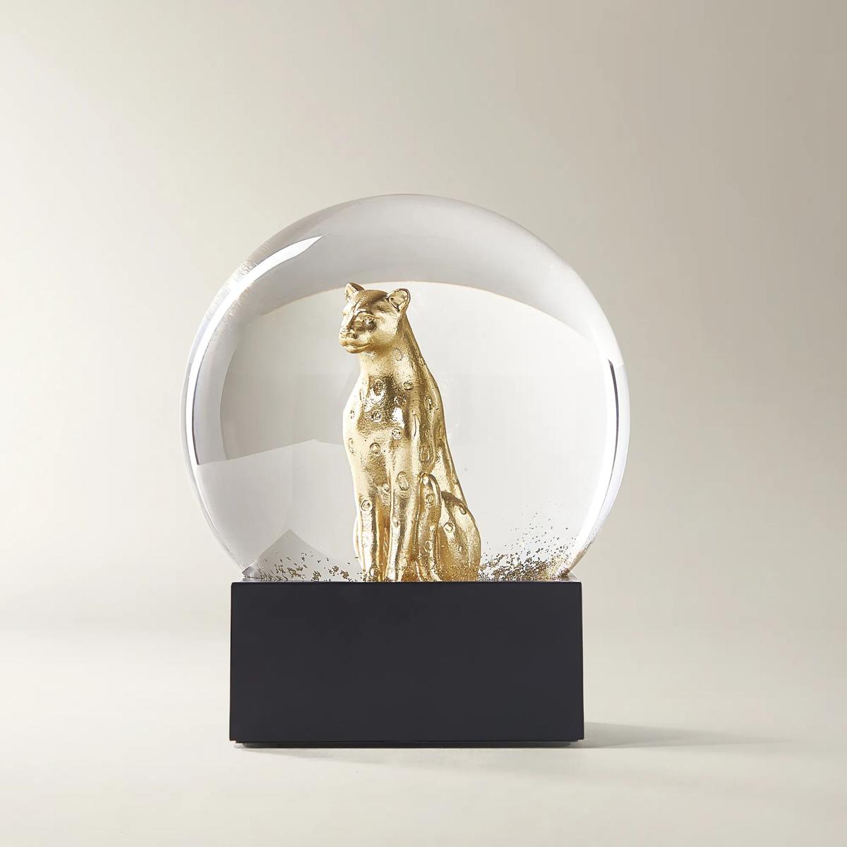 Cheetah Glitter Globe