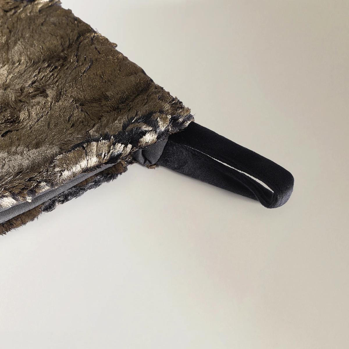 Celeste Metallic Faux Fur Stocking - Bronze