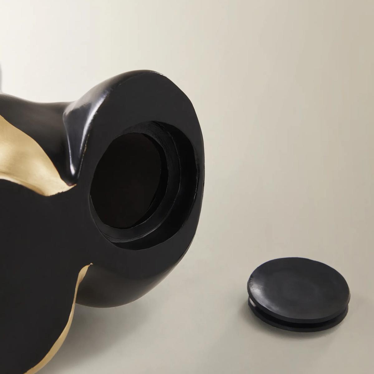 Muse Black Gold Resin Coin Bank | Z Gallerie