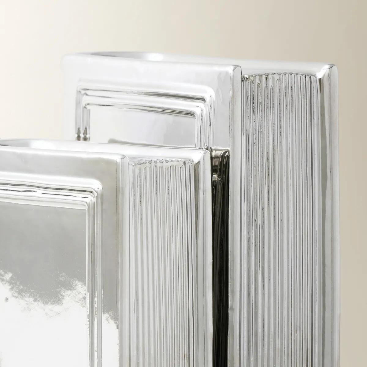Ceramic Bookends - Silver