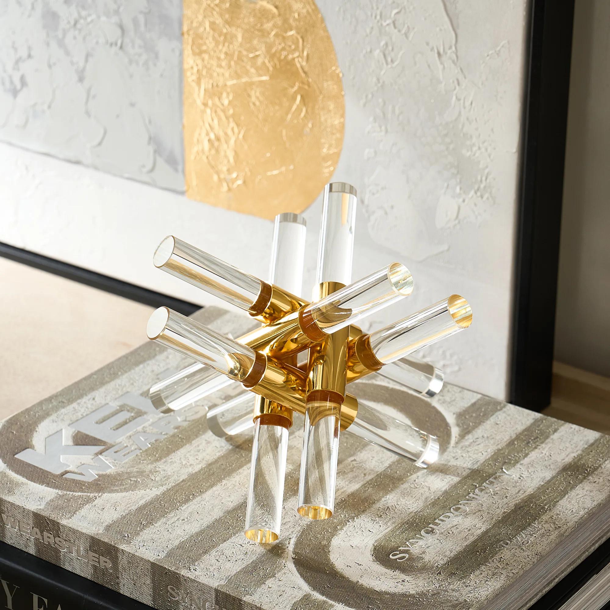 Glass & Gold Decorative Object