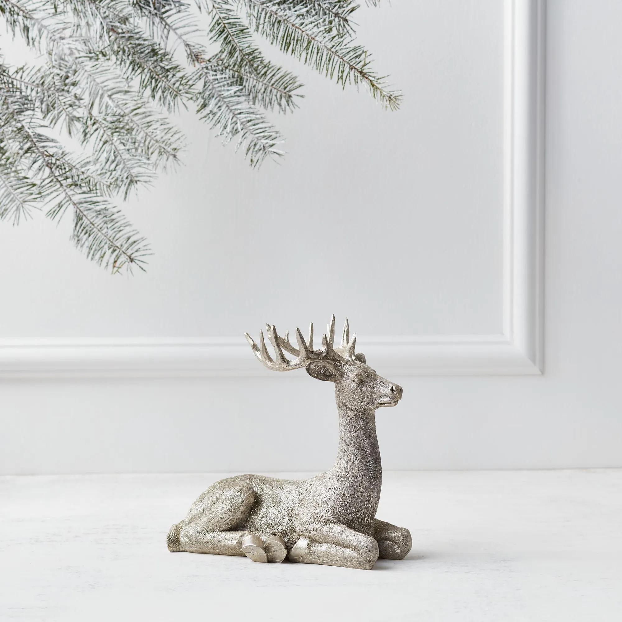 Majestic Deer Champagne Resin 8"