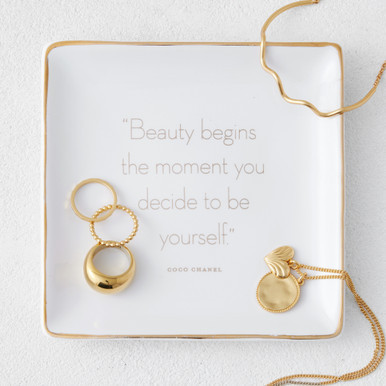 Beauty Begins Trinket Tray