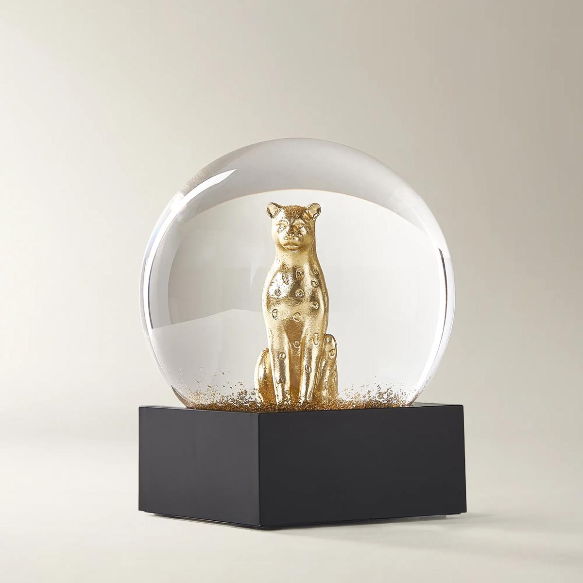 Cheetah Glitter Globe