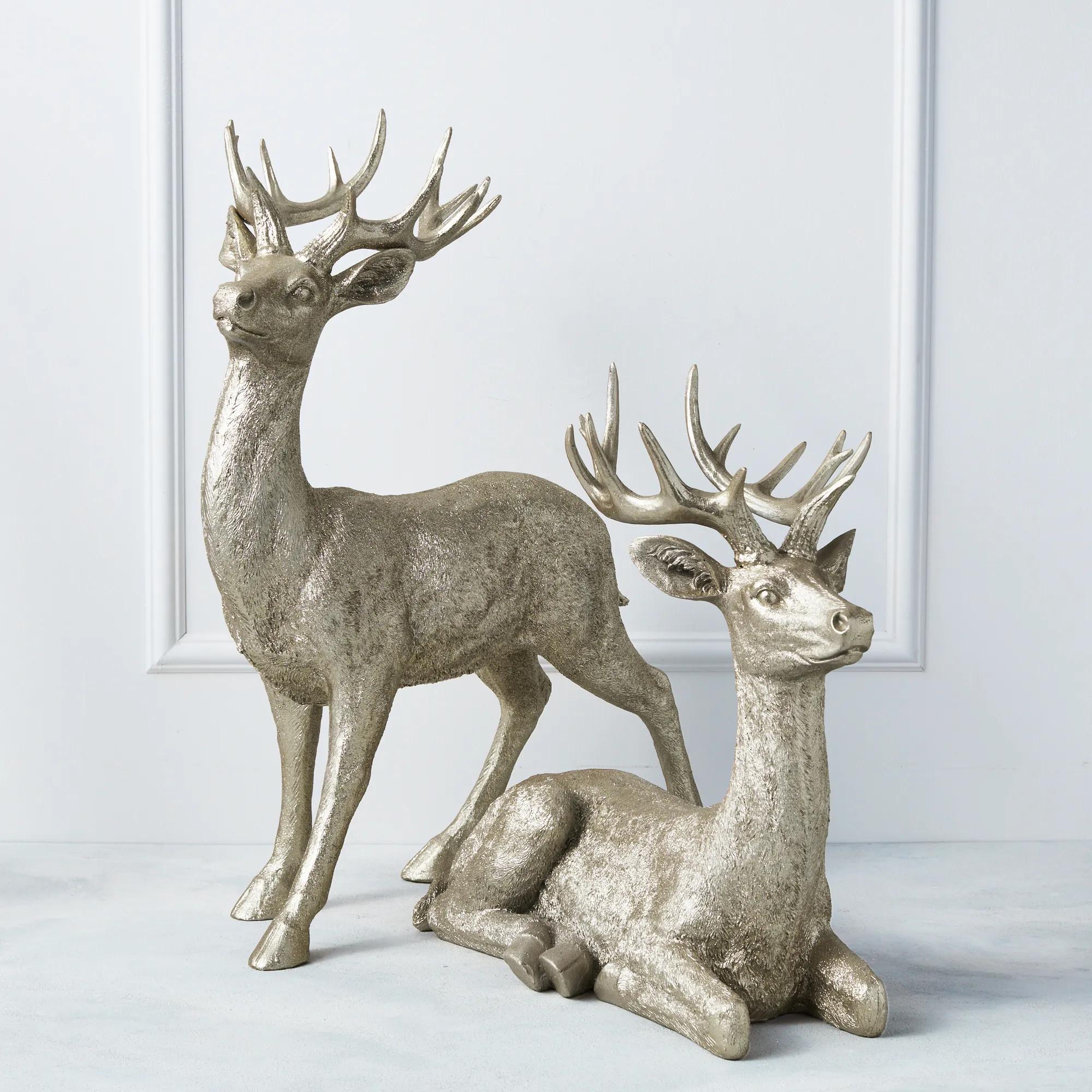 Majestic Deer Champagne Resin 22"