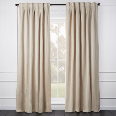 Marlowe Textured Champagne Curtain - Custom