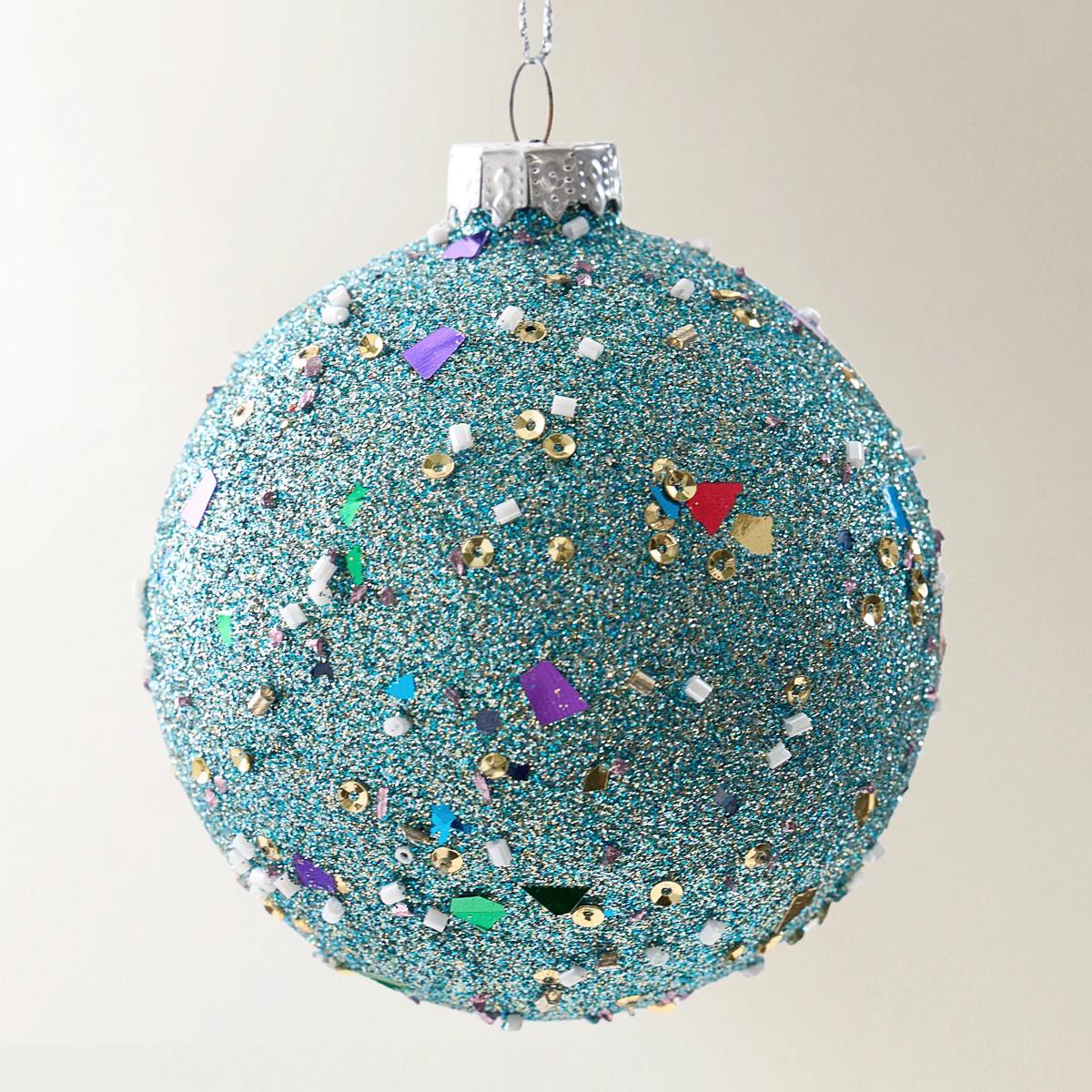 Confetti Glitter Ornament - Set of 6
