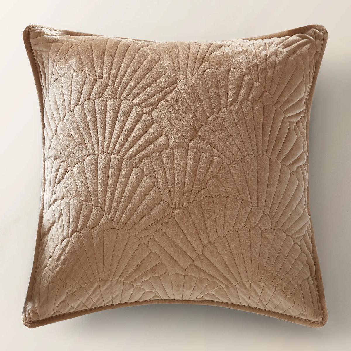 Fan Velvet Quilt Set - Muted Coral