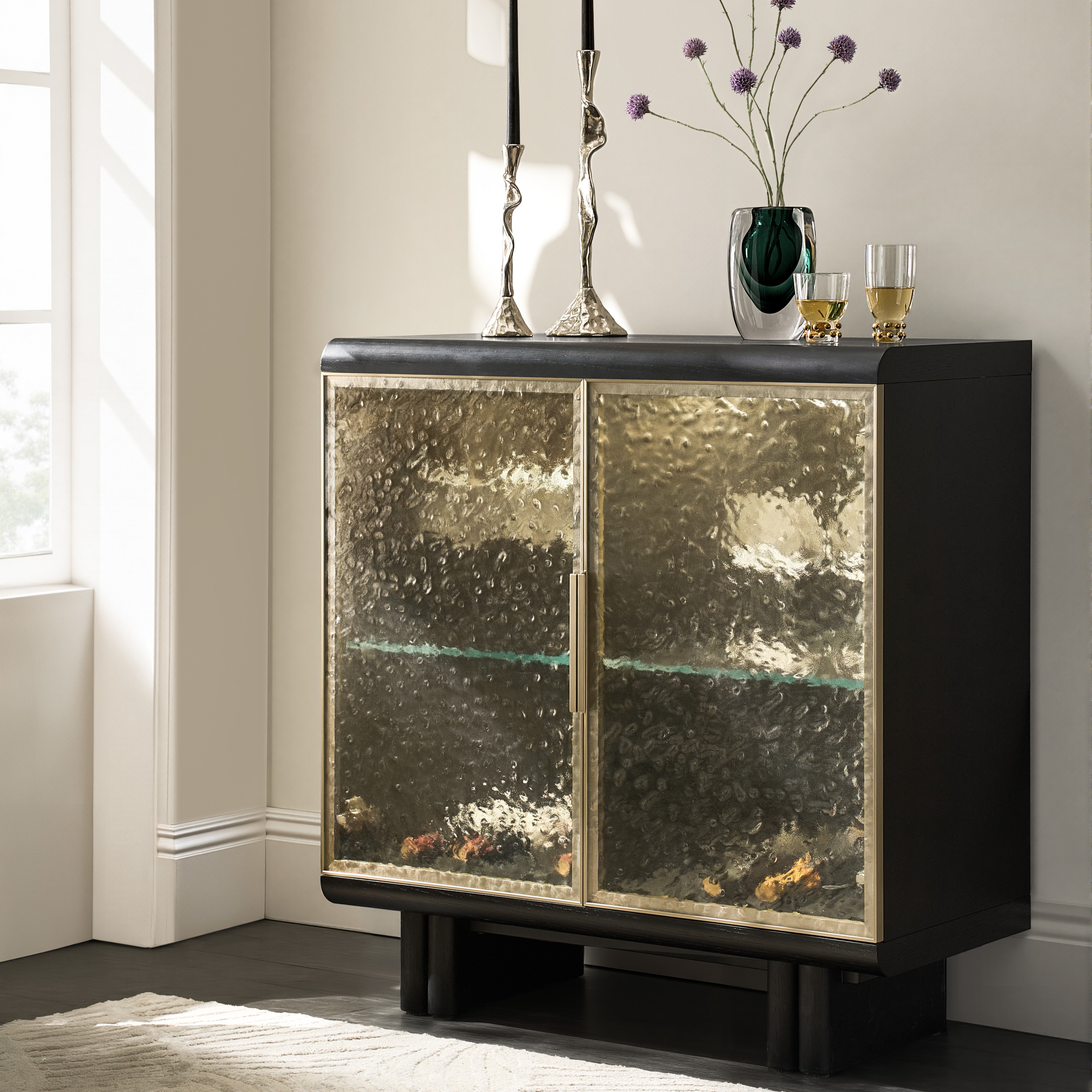 Eleanor Wavy Glass 2-Door Buffet (38")