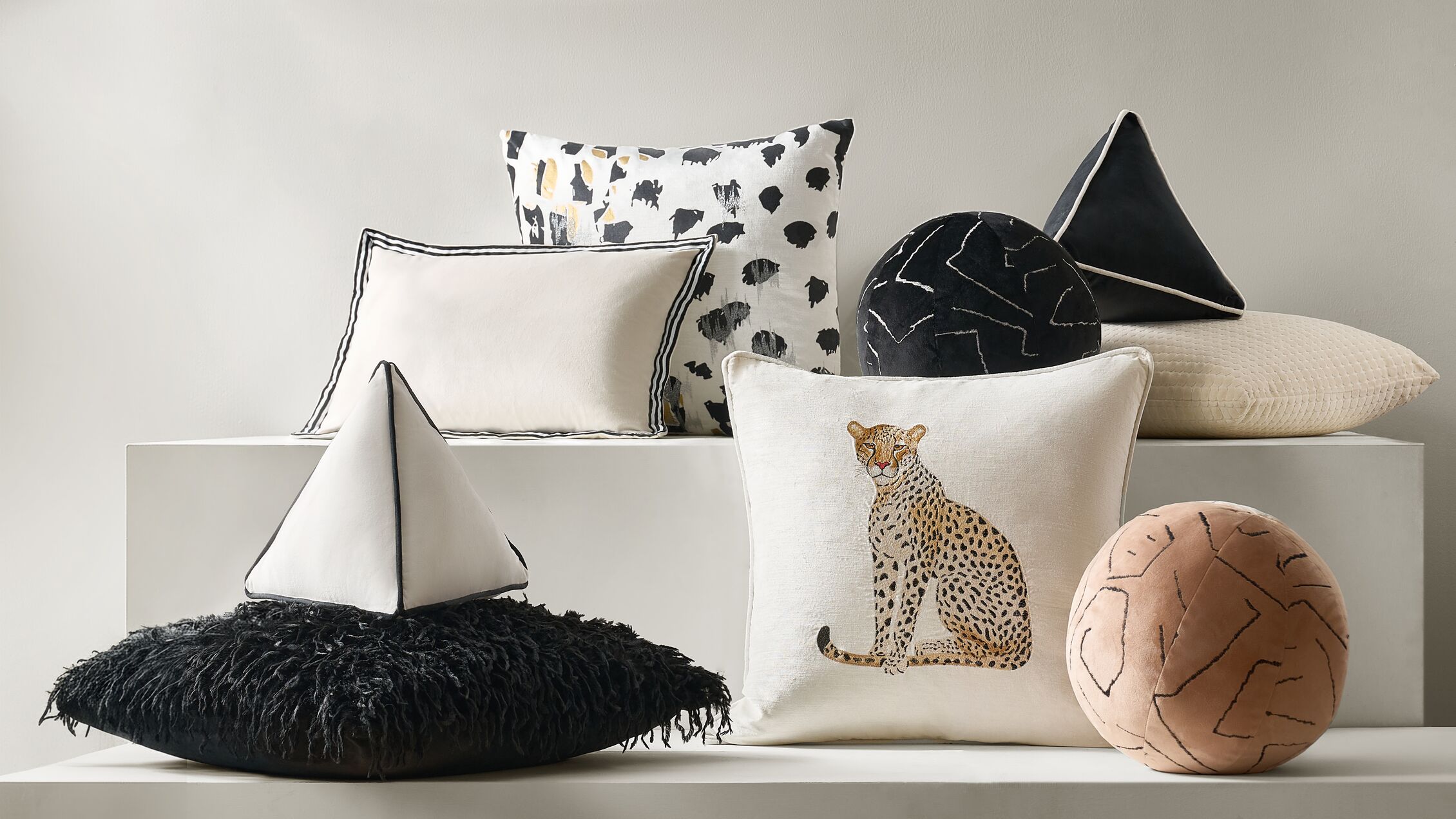 Bold colors and rich textures designed to stand out and soften your space.