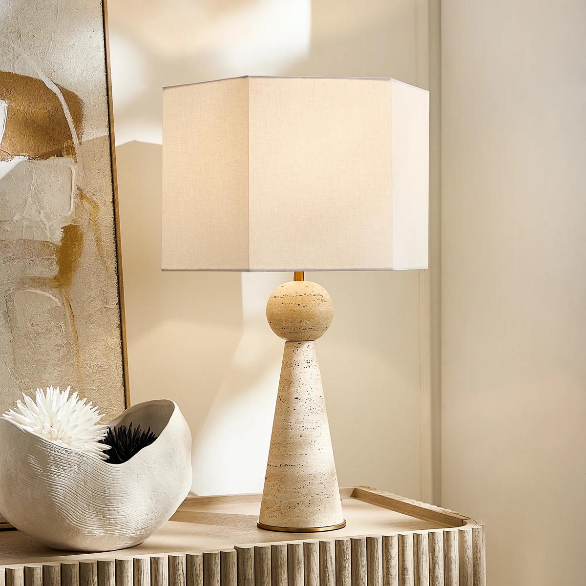 Alviso Travertine Table Lamp
