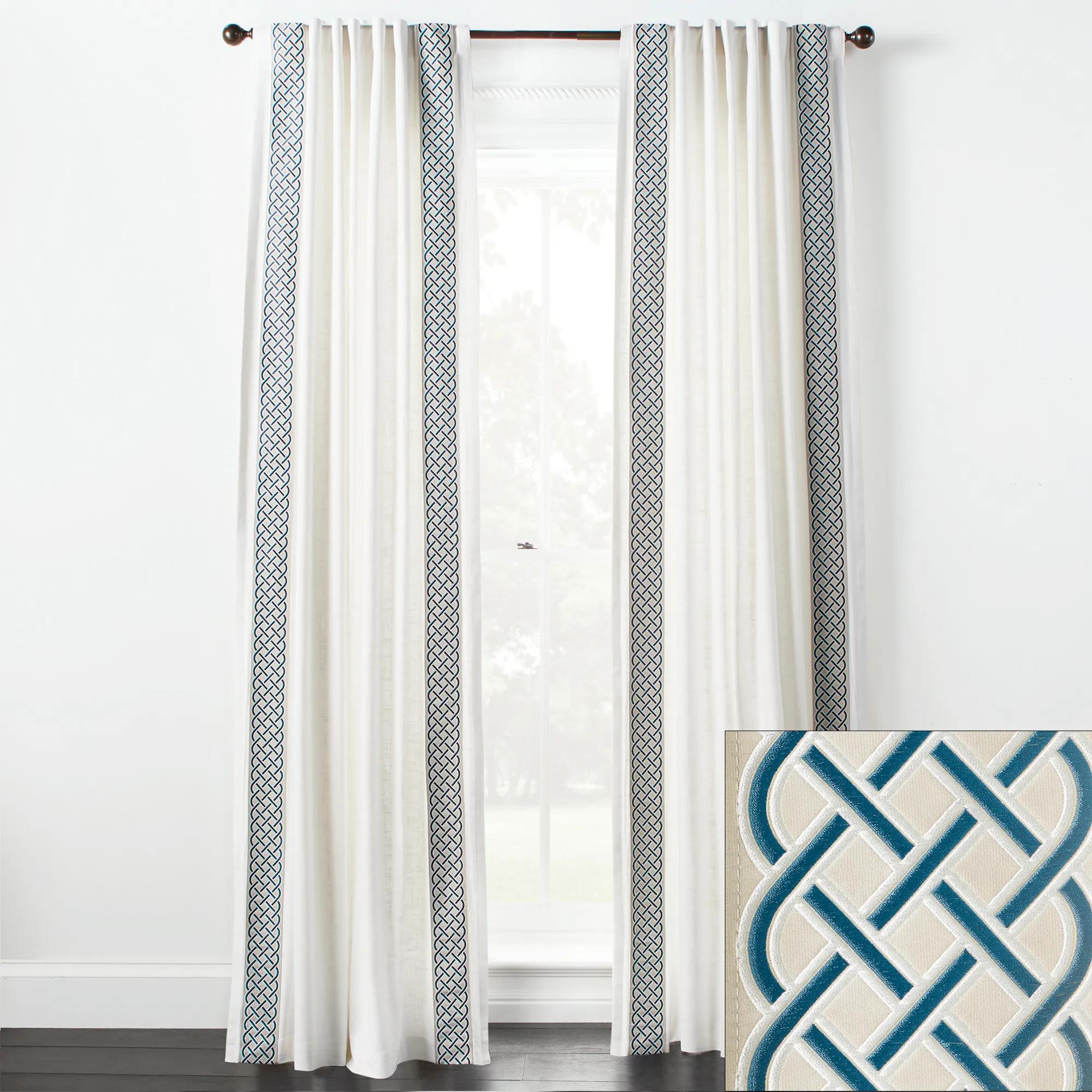 Chloe Jacquard Braided Curtain - Custom