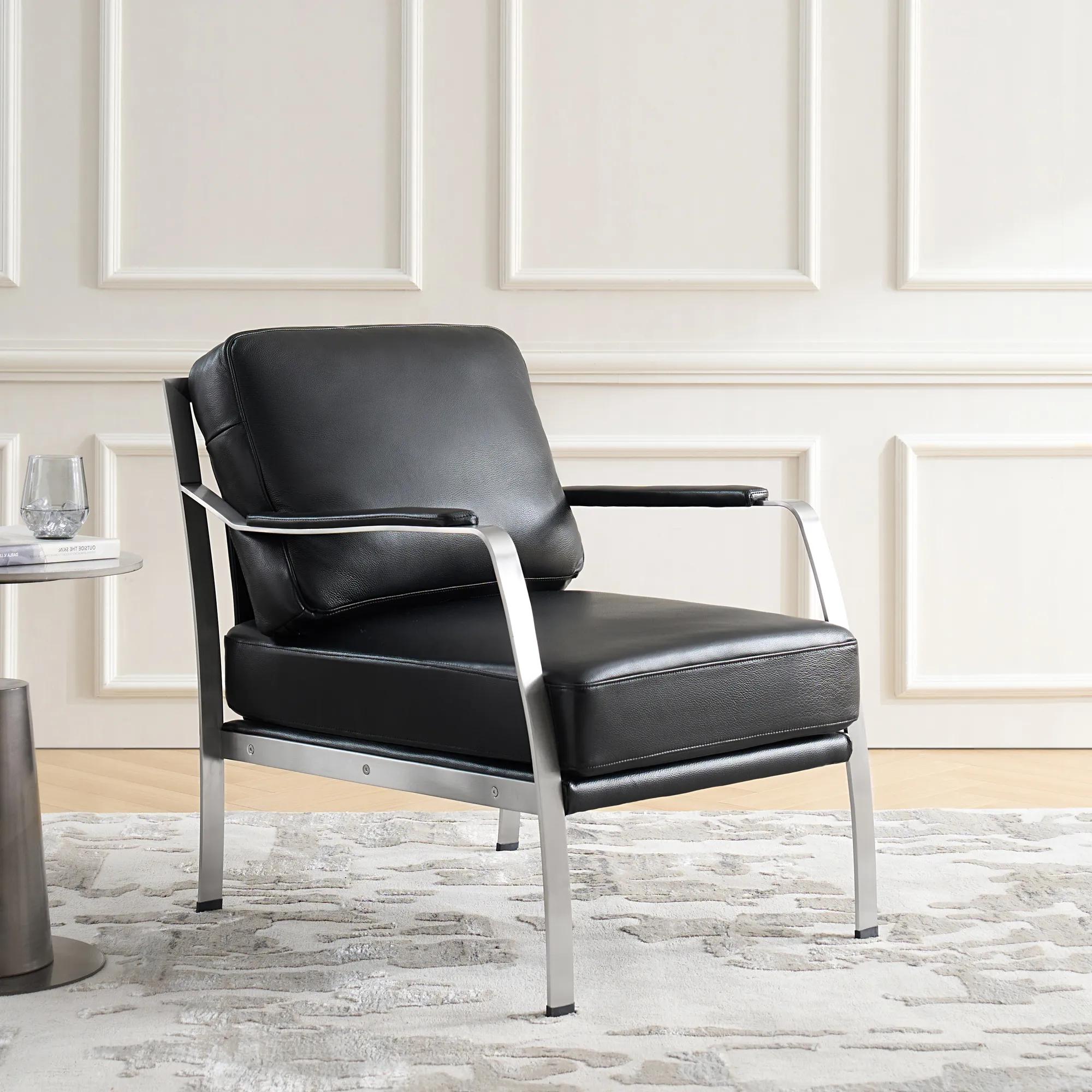 Giuseppe Modern Genuine Leather Armchair
