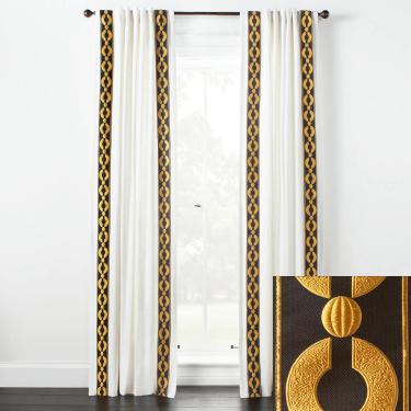 Chloe Jacquard Orb Curtain - Custom