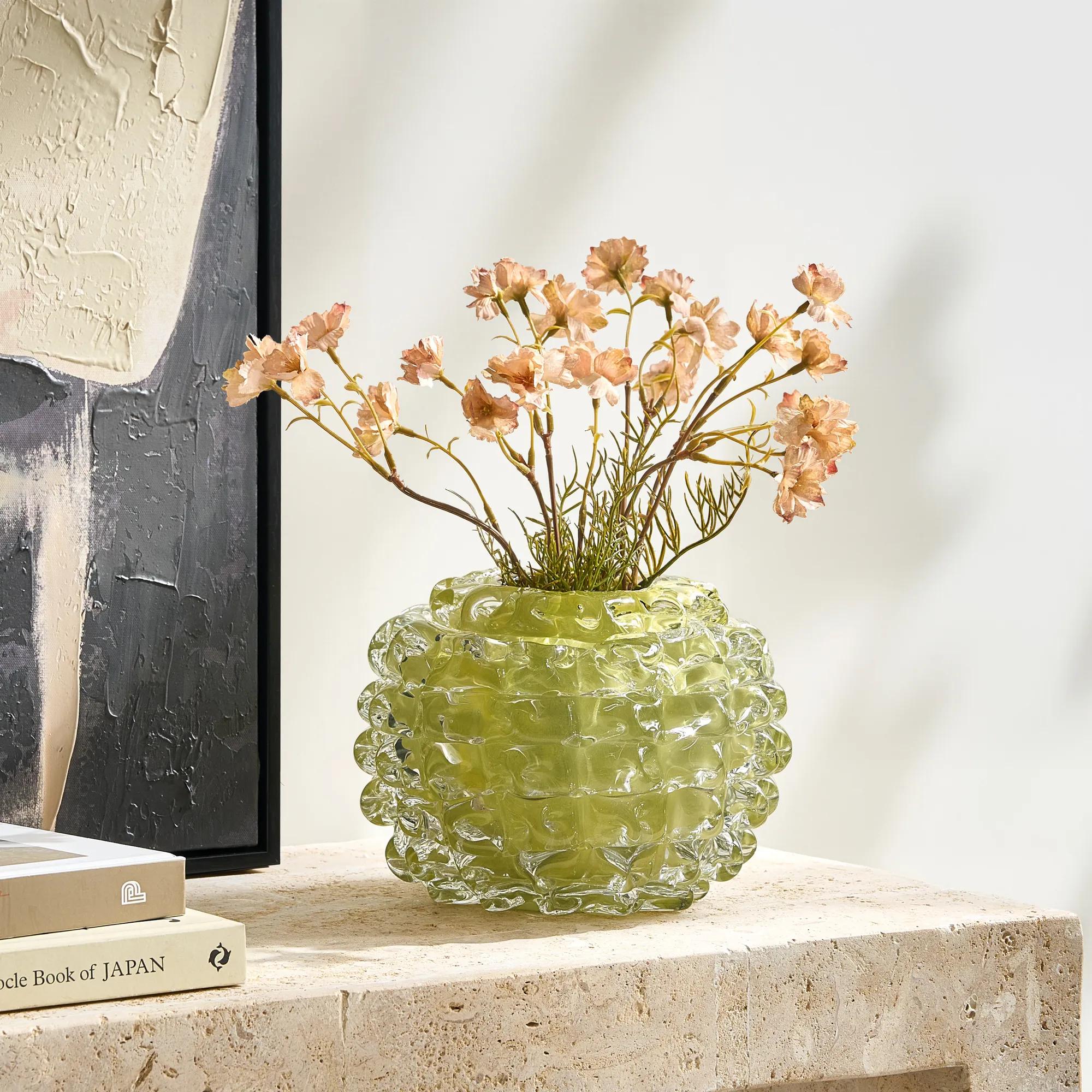 Citron Ice Glass Vase