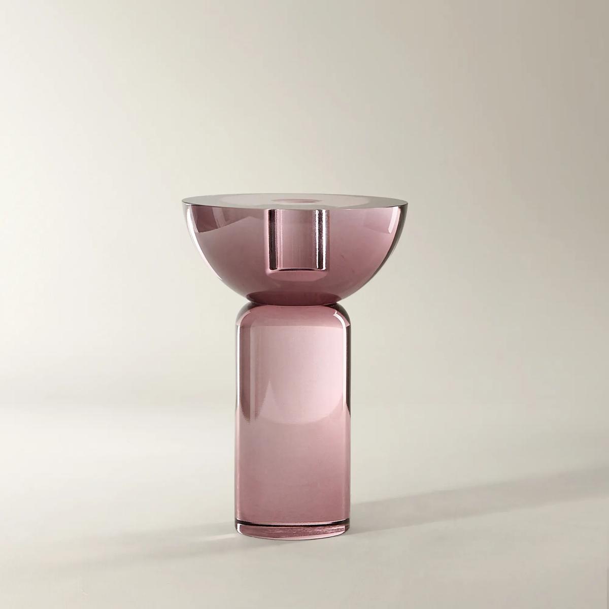 Rose' Crystal Taper Holder