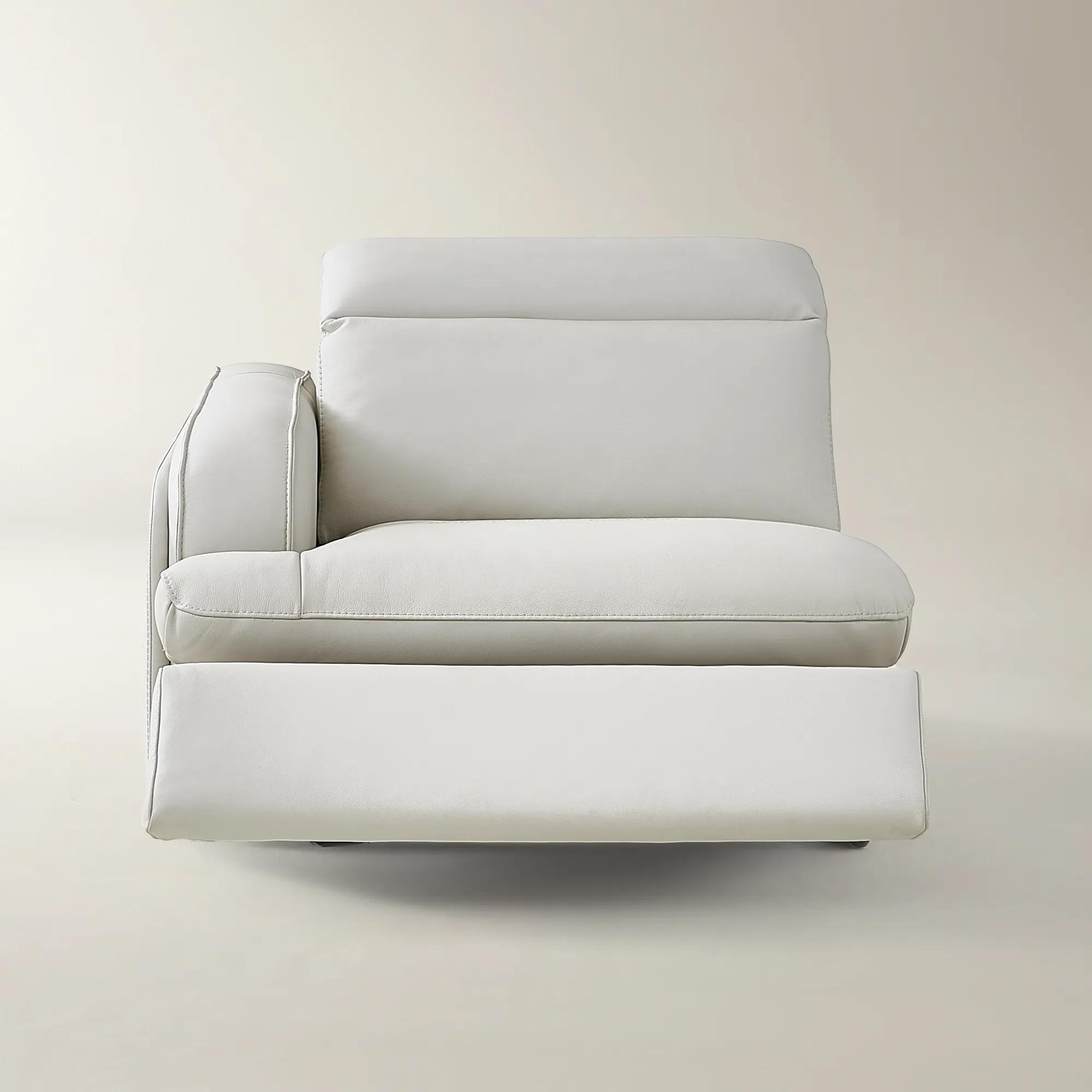 Terra Frost Leather Left-Arm Chair With Power Headrest