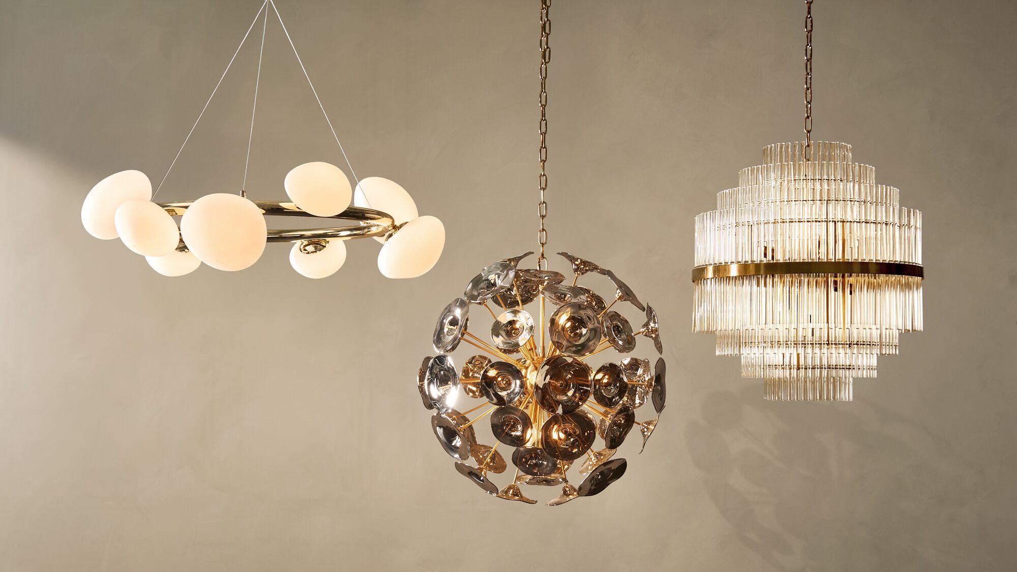 From soft globes to cut crystal, each form delivers its own expression of luxury.