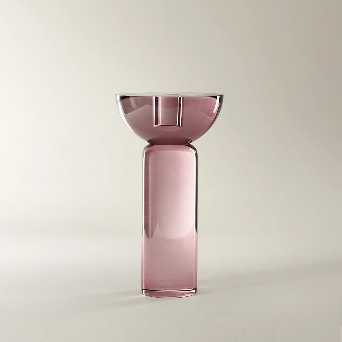 Rose' Crystal Taper Holder