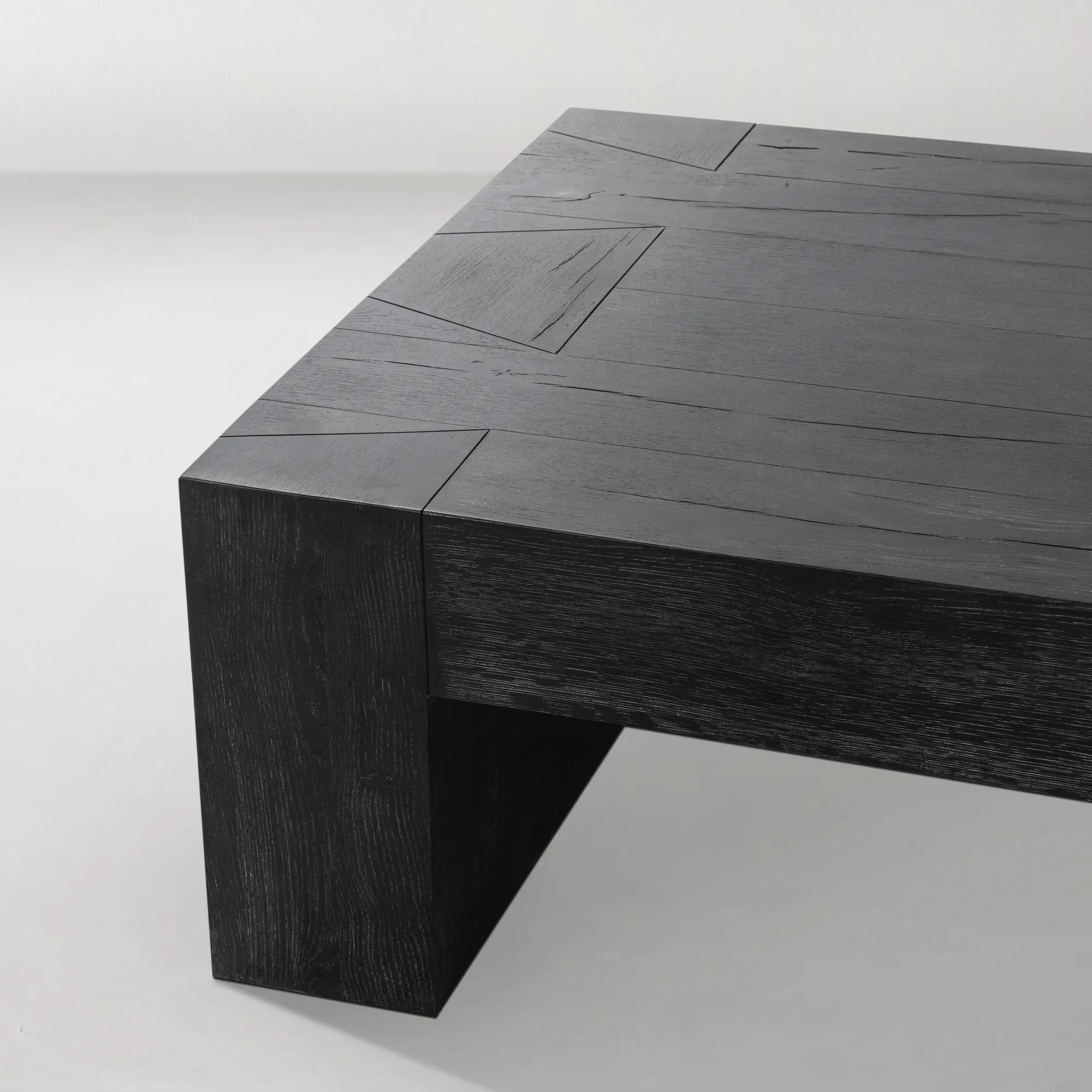 Bristol Reclaimed Oak 60" Coffee Table - Black