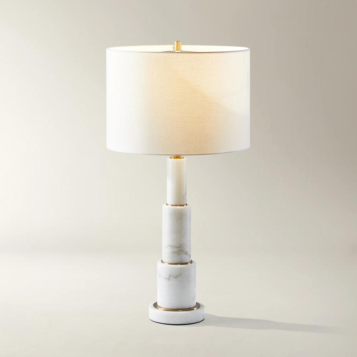 Adair Marble Table Lamp - White