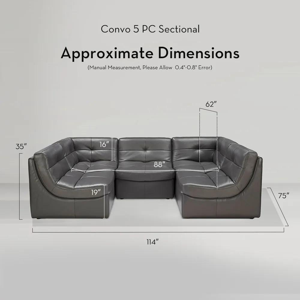 Convo Leather Sectional