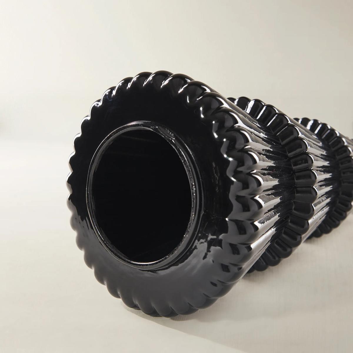 Black Glass Tree Set of 2 - 10" & 11"