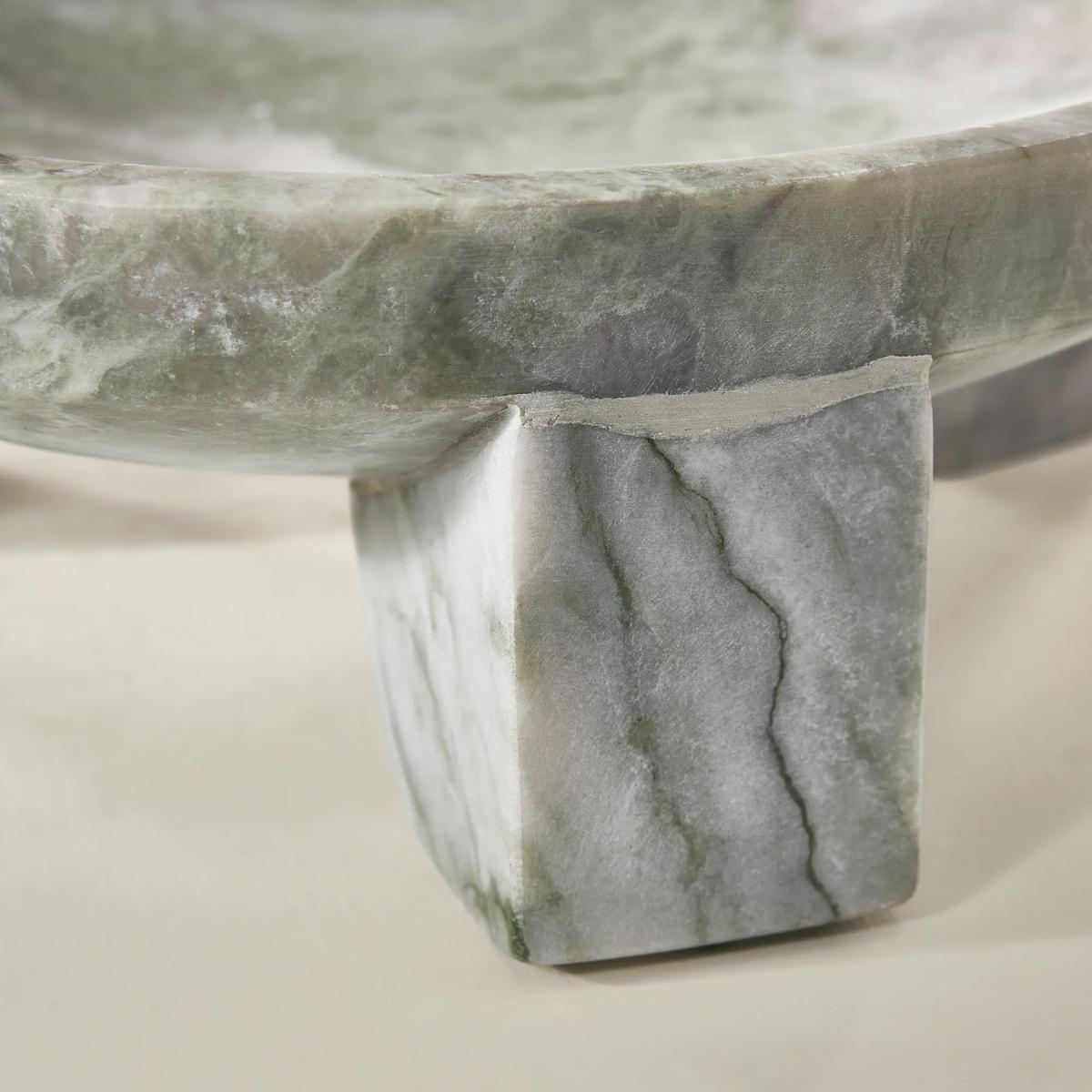 Light Green Marble Footed Bowl