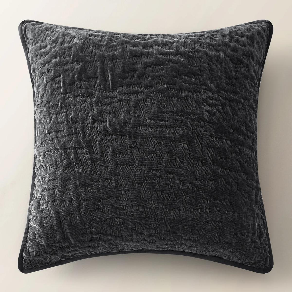 Madera Velvet Coverlet Set - Black