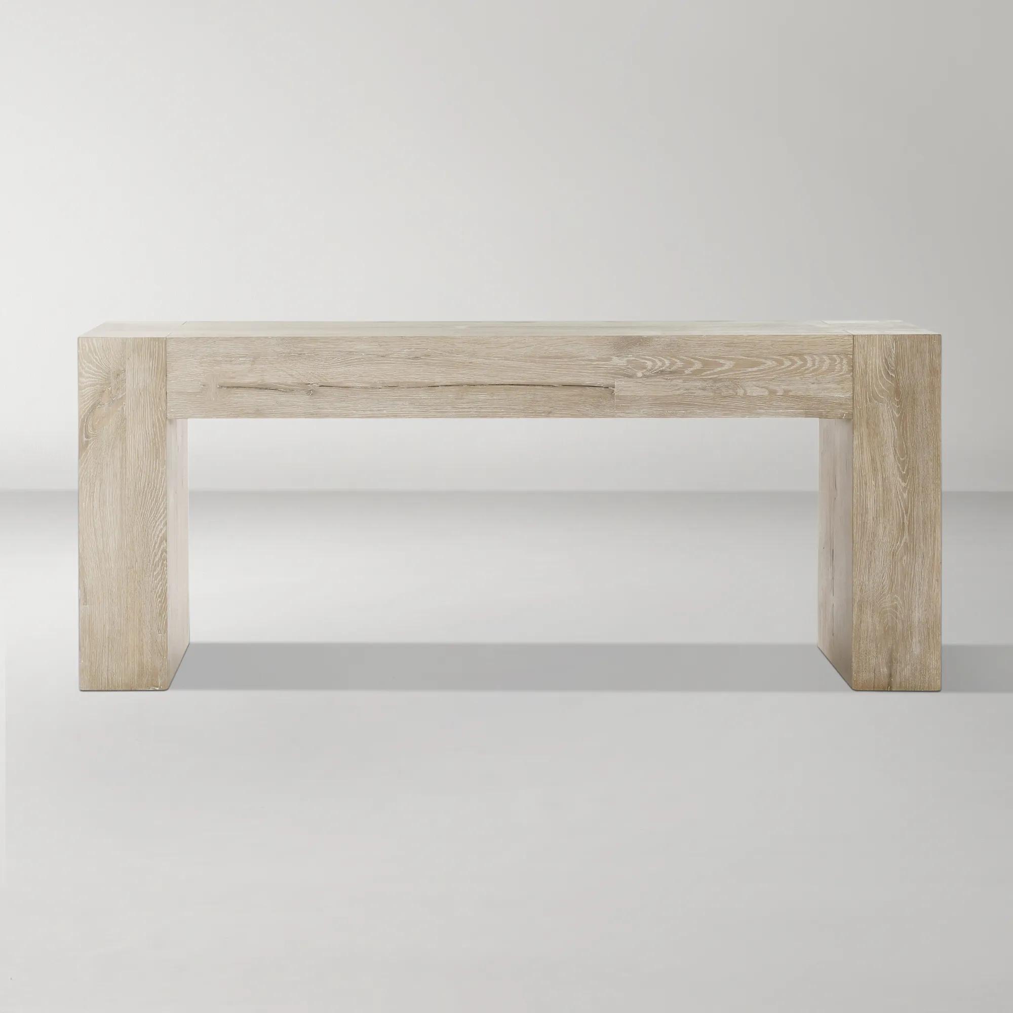 Bristol Reclaimed Oak 72" Console Table - Aged Cream