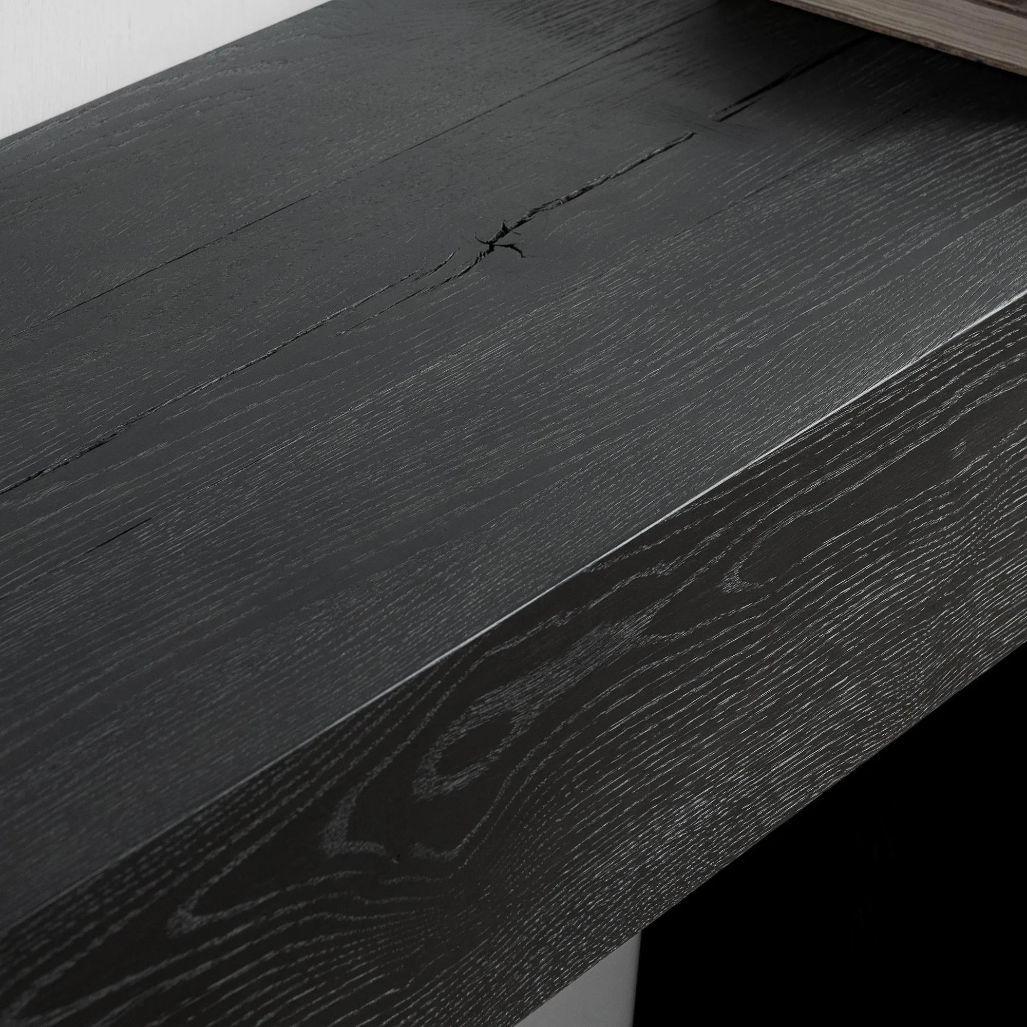 Bristol Reclaimed Oak 72" Console Table - Black