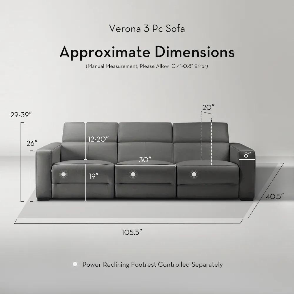 lifegallery☆ Verona Reclining Leather Sectional
