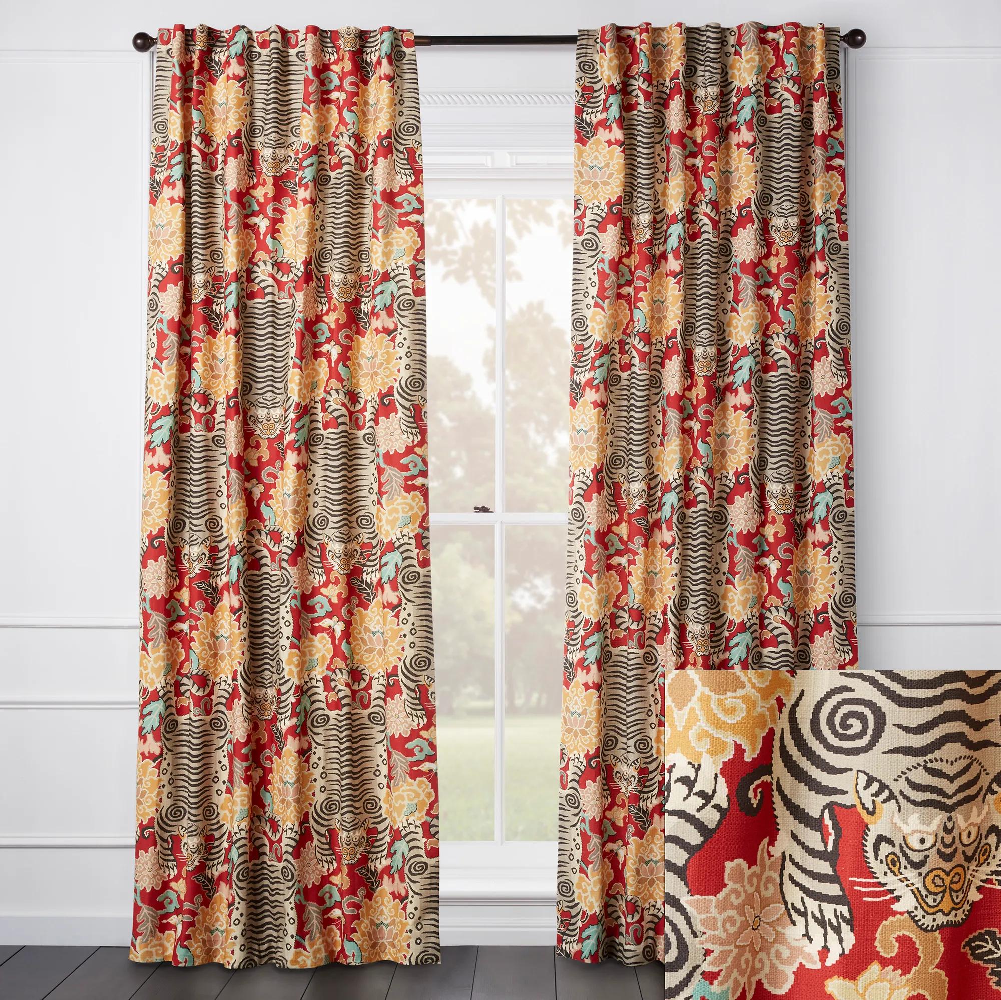 Nimer Grey/Multi Curtain - Custom