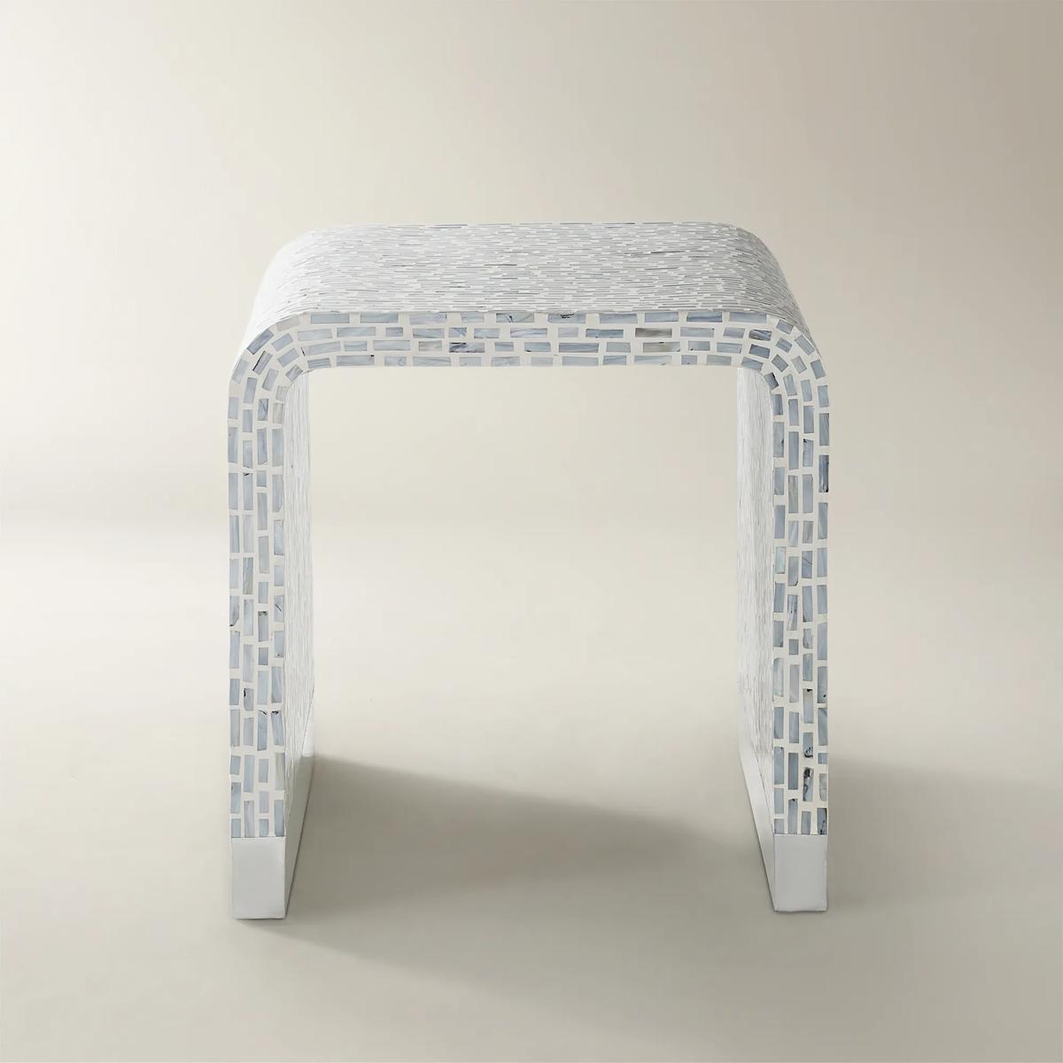 Iridia Blue Side Table (21.6