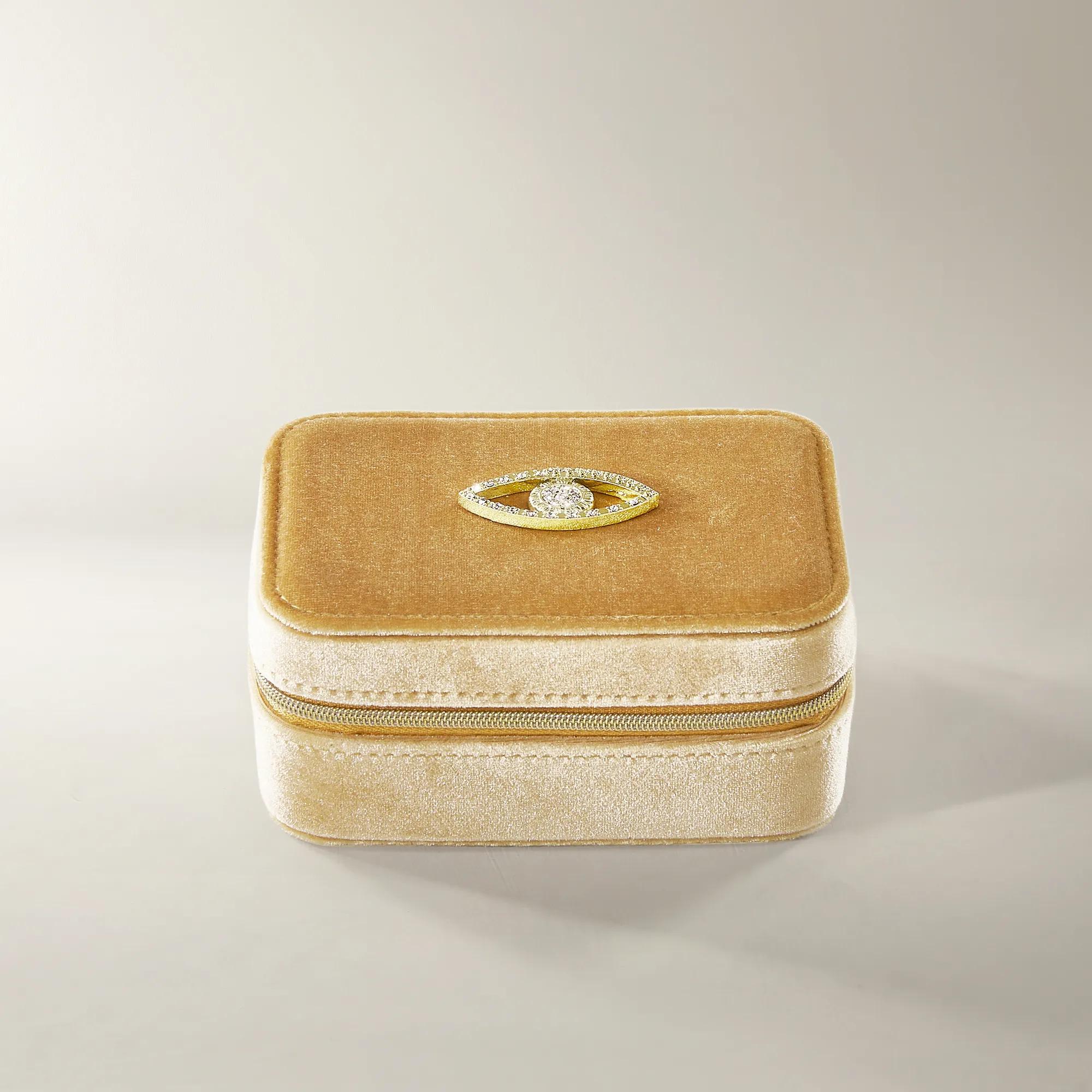 Velvet Jewelry Case - Golden