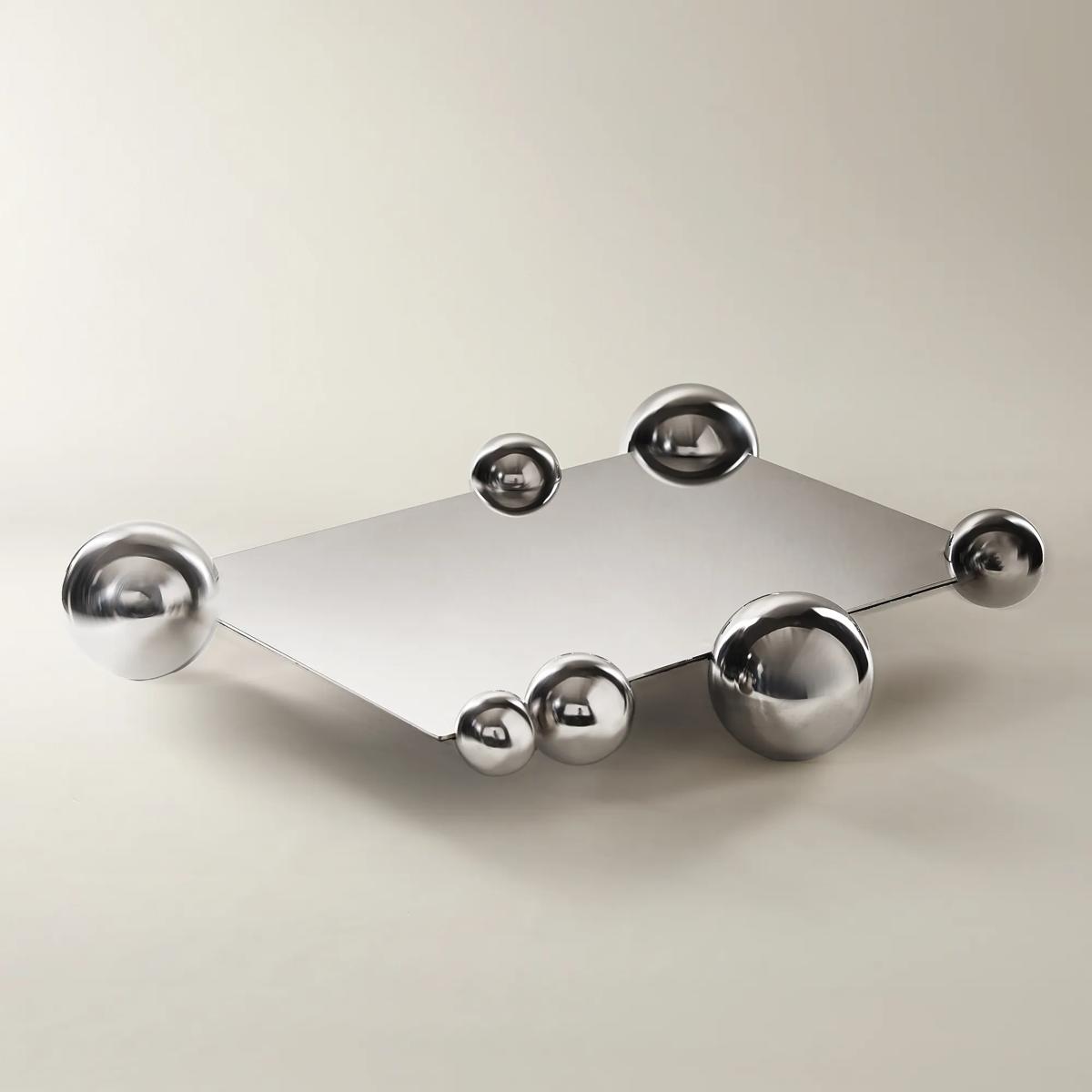 Chrome Bubble Serving Tray