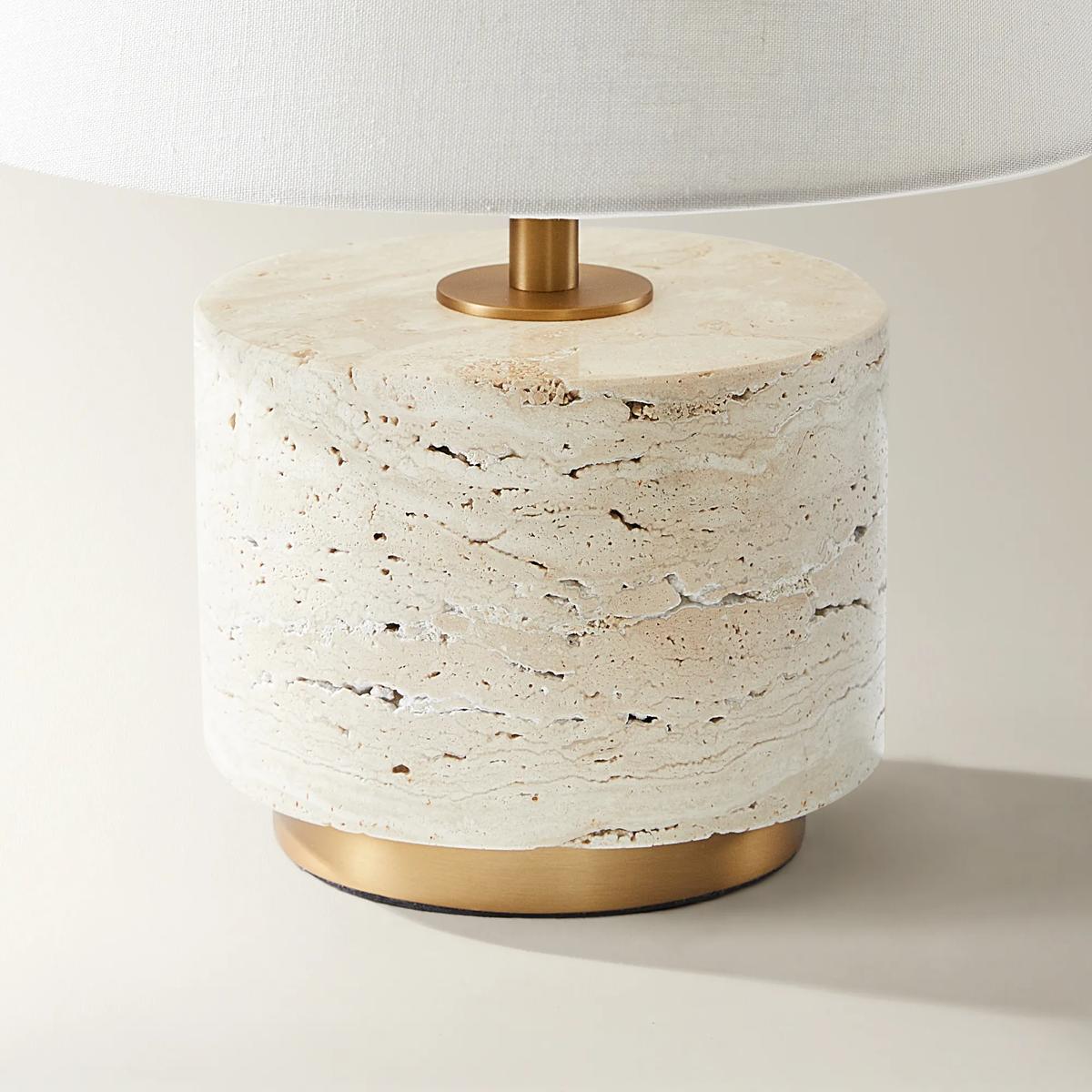 Arden Travertine Table Lamp