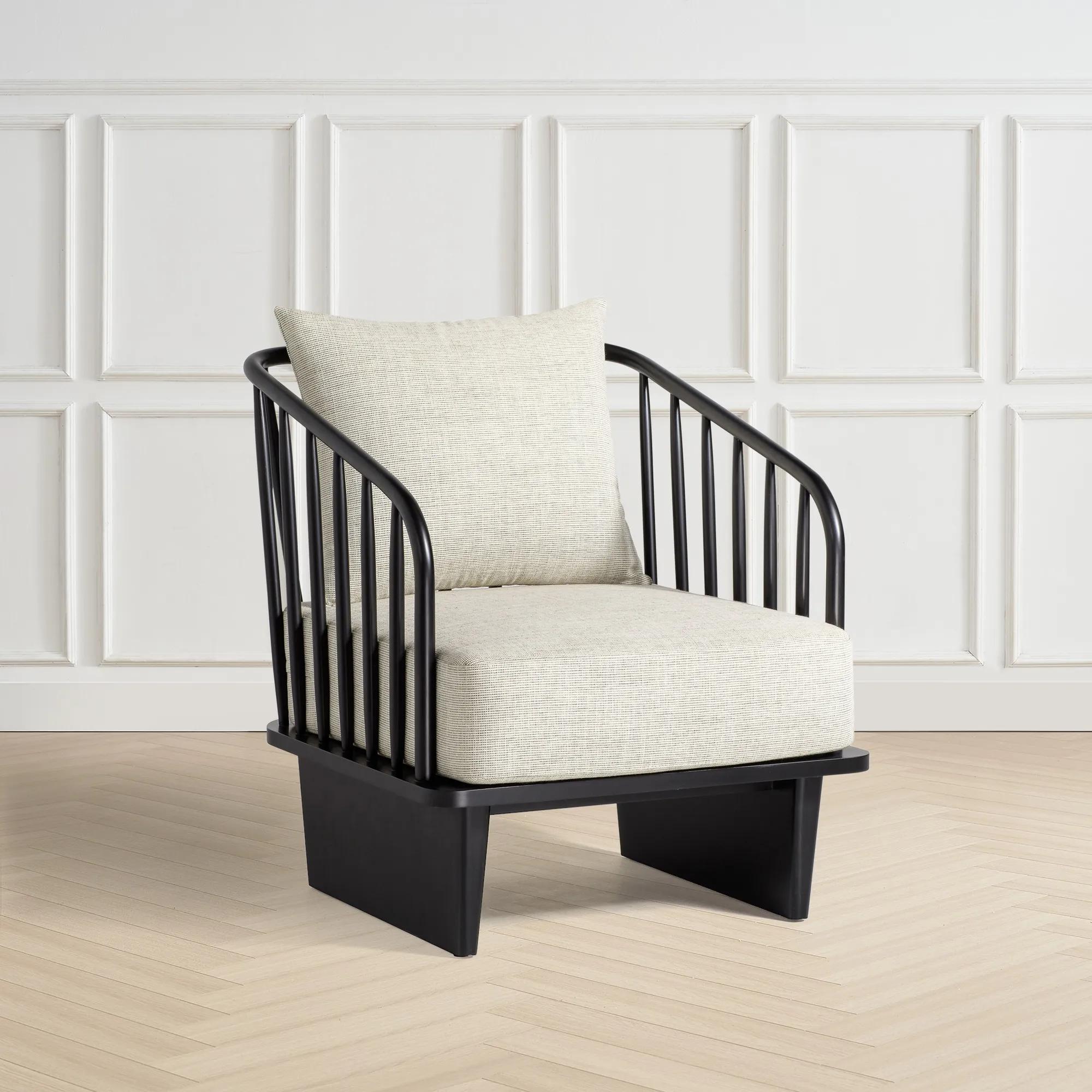 Domingo Wood Accent Chair - Ebony
