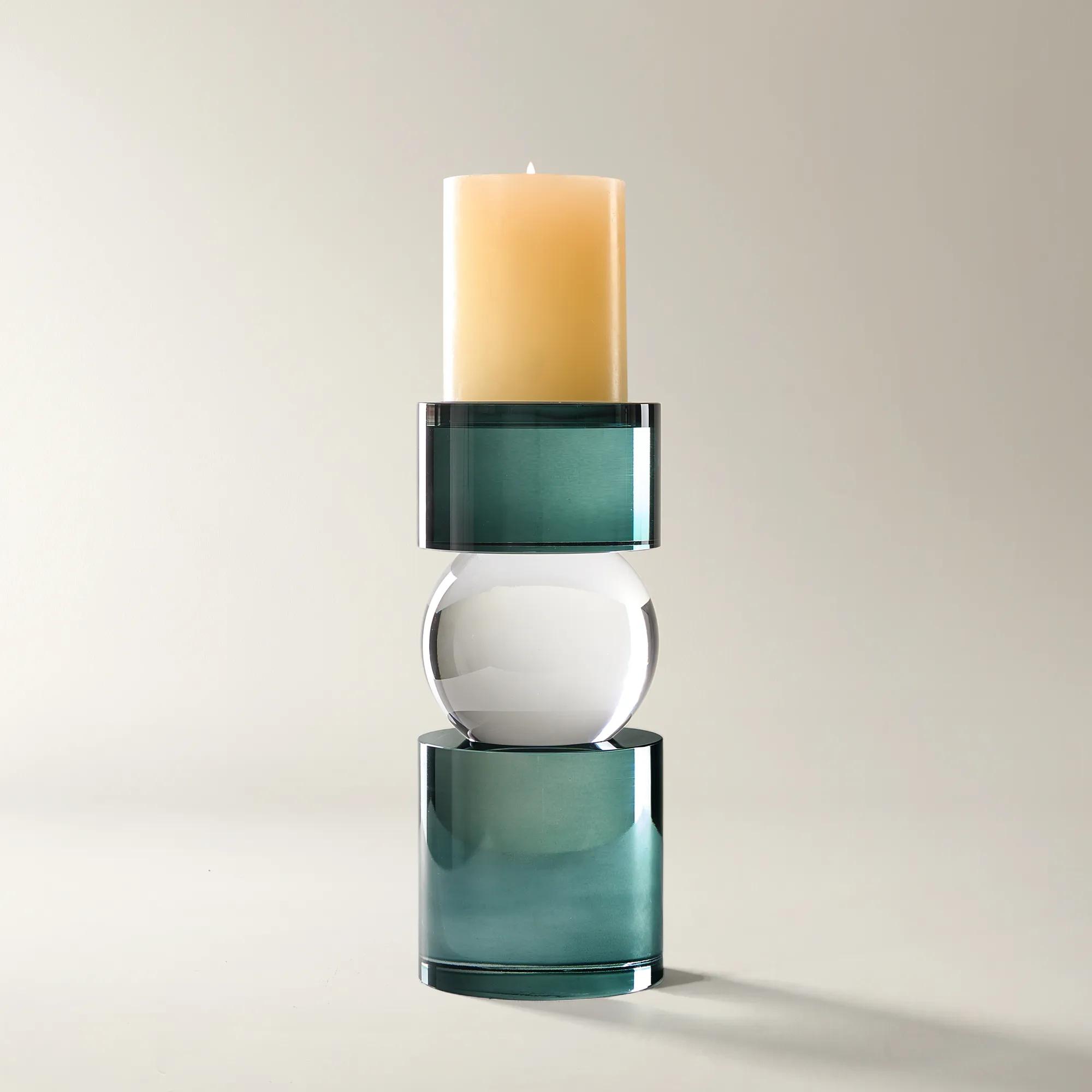 Leroy Crystal Pillar Holder