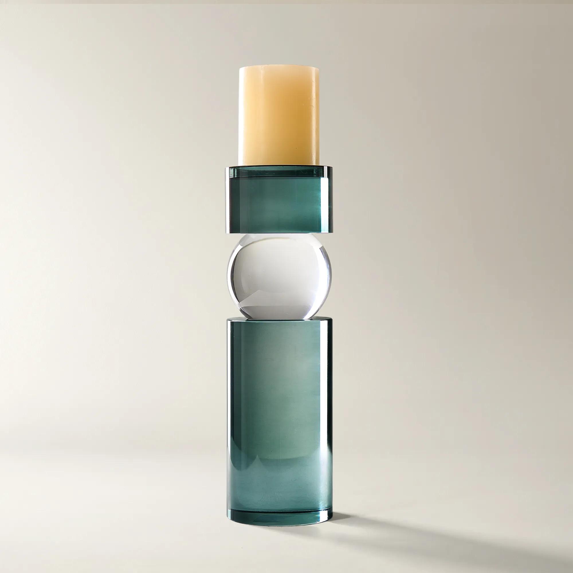 Leroy Crystal Pillar Holder