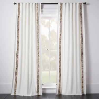 Chloe Velvet Greek Key Curtain - Custom
