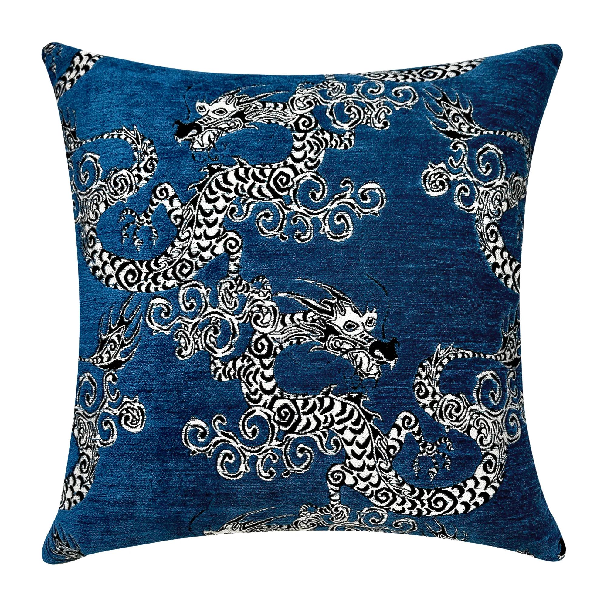 Dragonette Pillow 20" - Sapphire