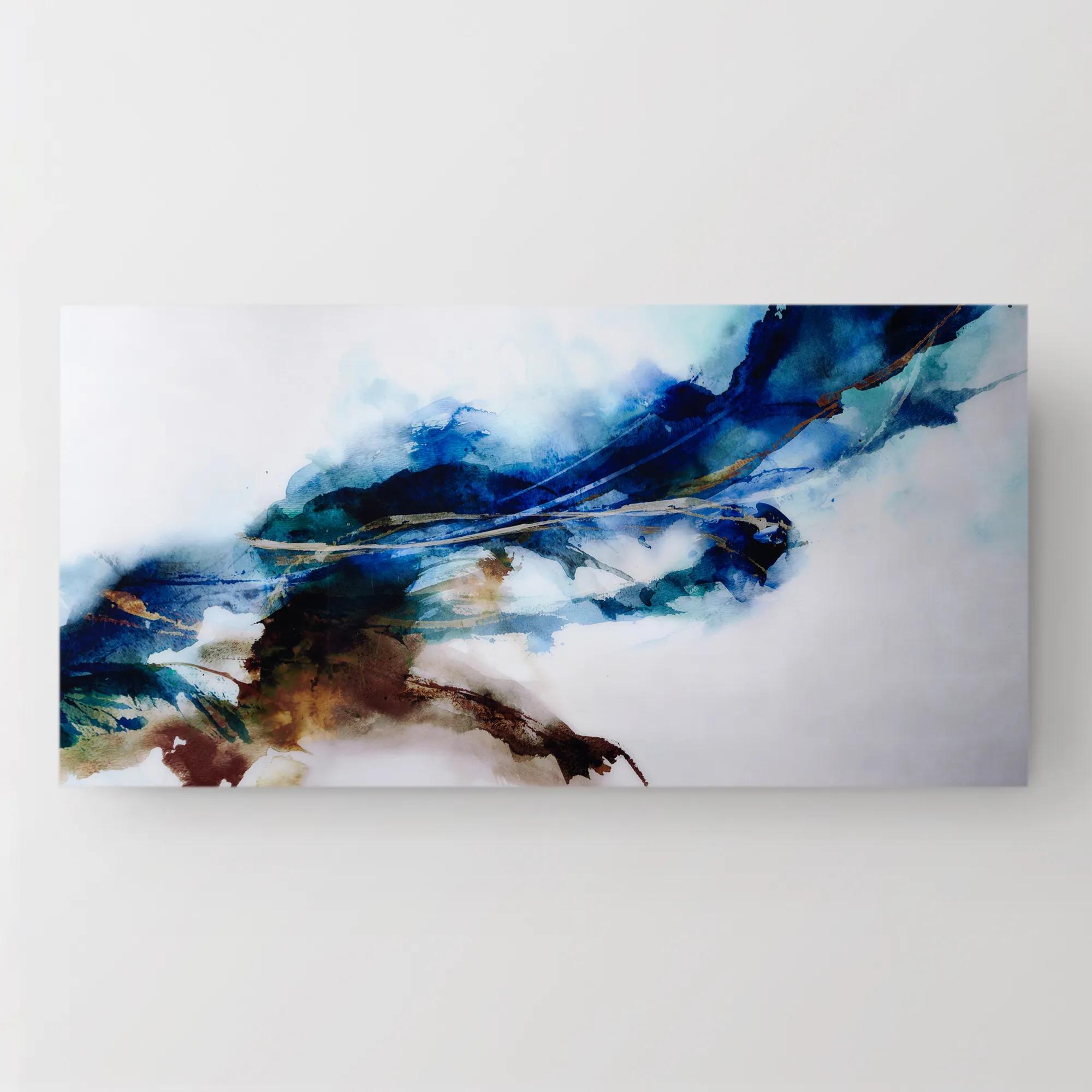 Cerulean Movement Acrylic Art 72x36 | Z Gallerie