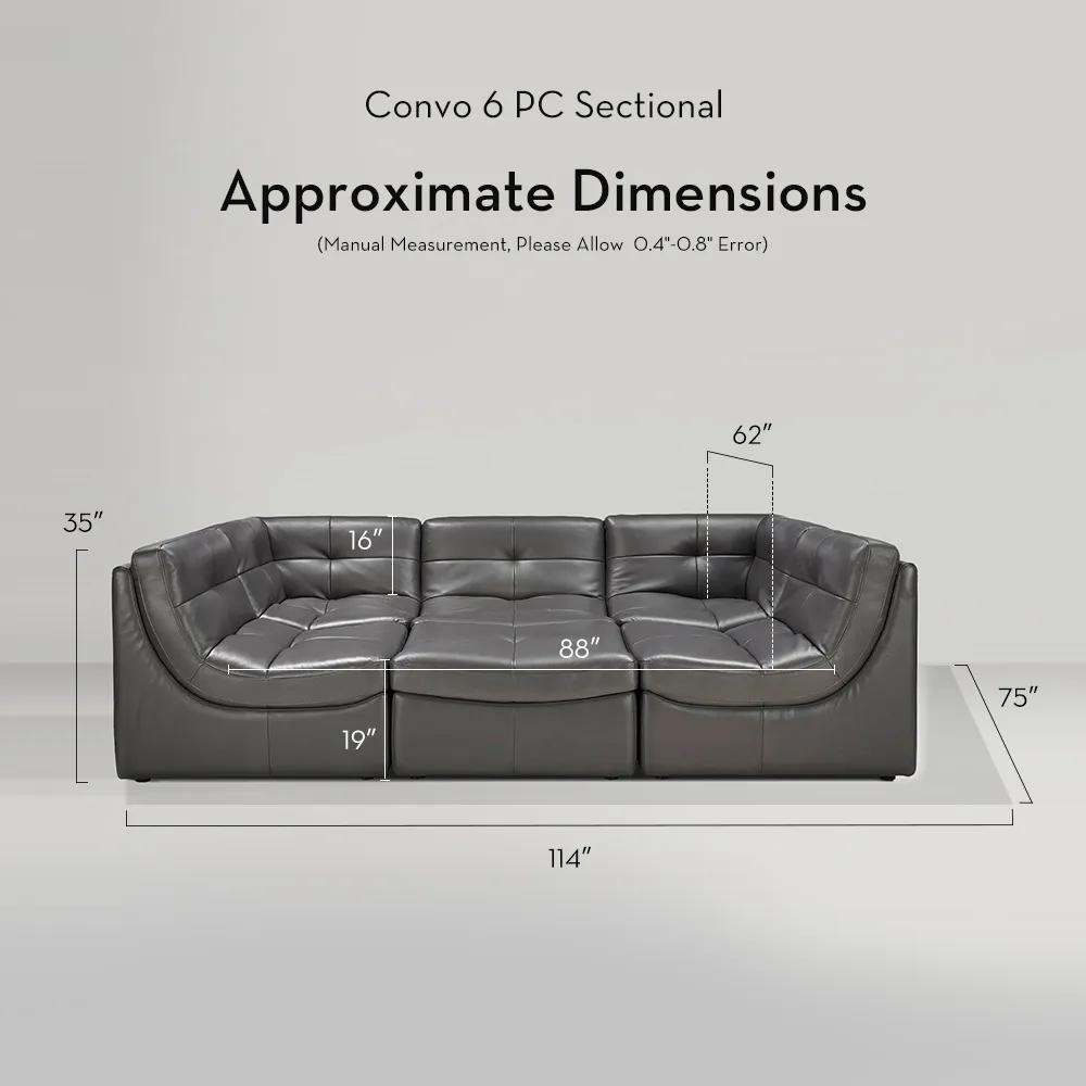 Convo Leather Sectional