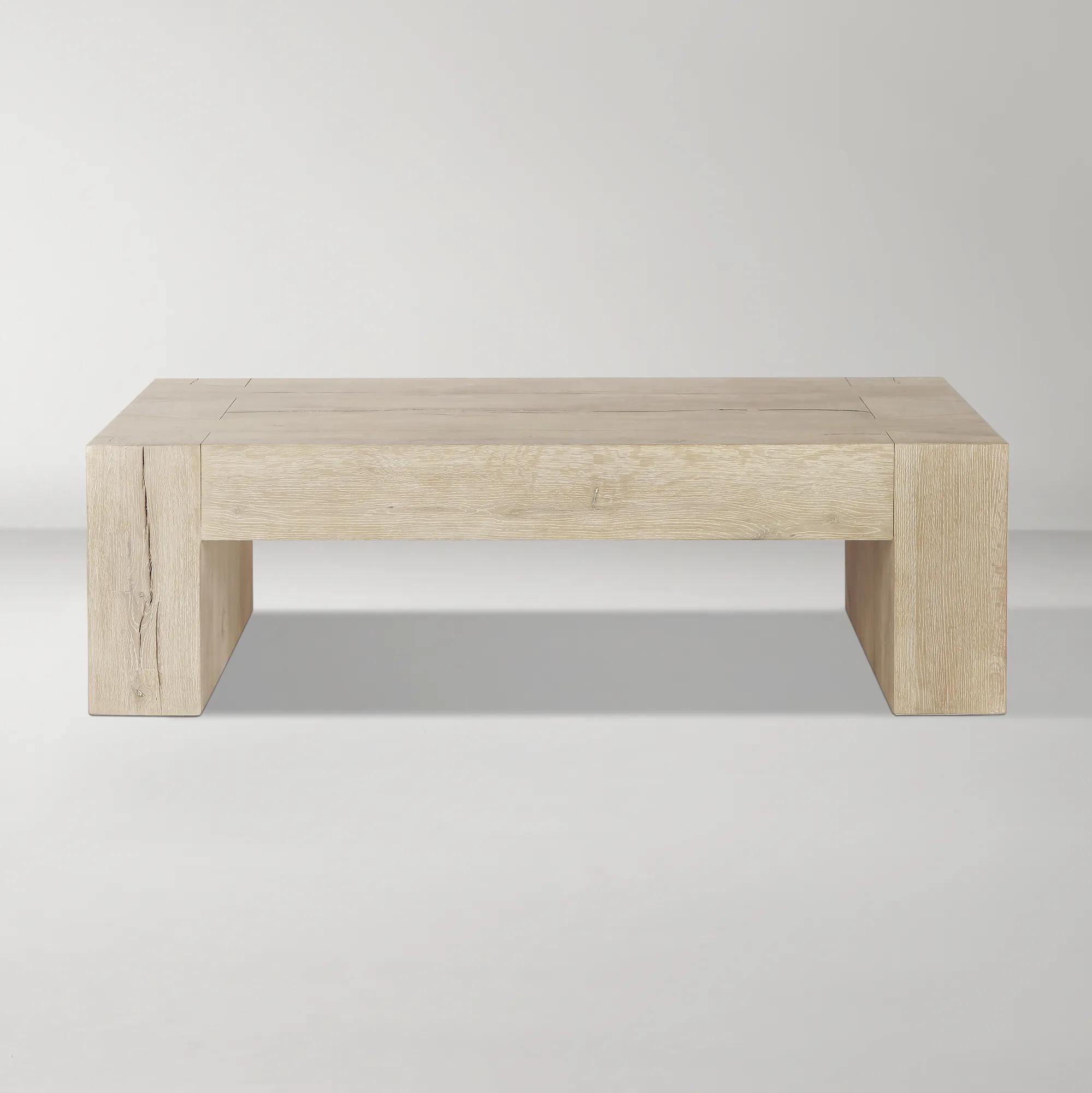 Bristol Reclaimed Oak 60" Coffee Table - Aged Cream