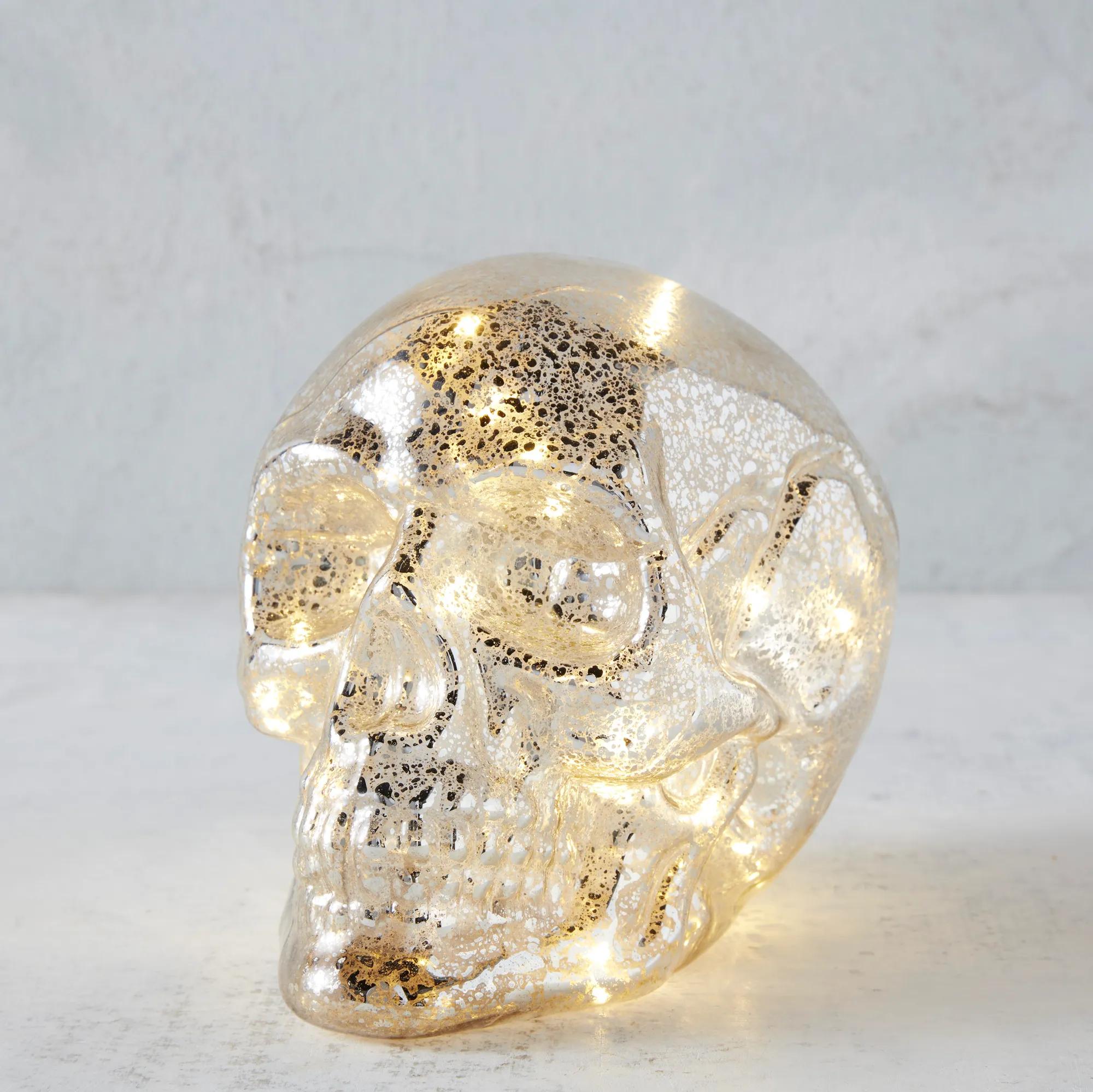 LED Glass Skull